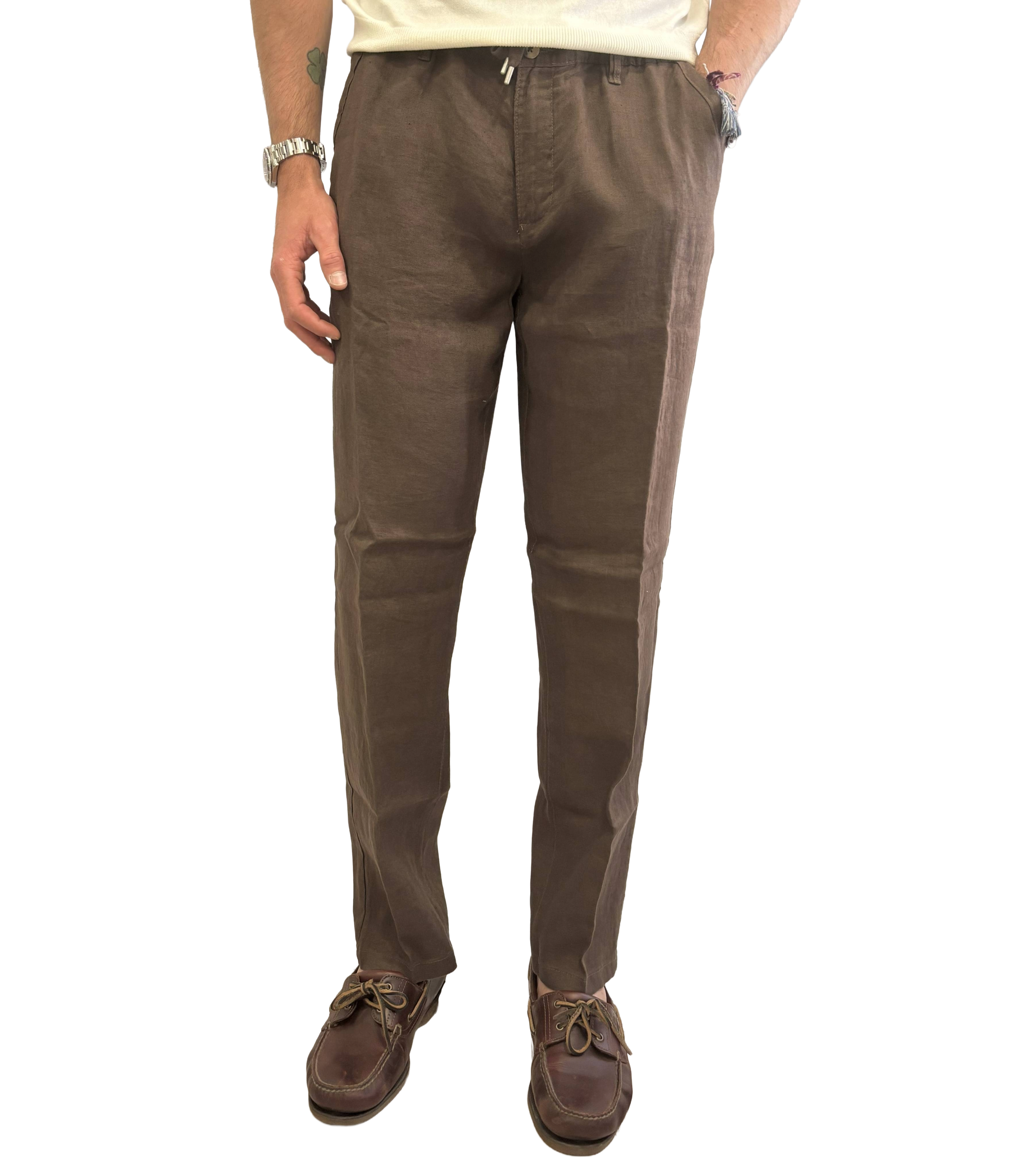Pure linen trousers