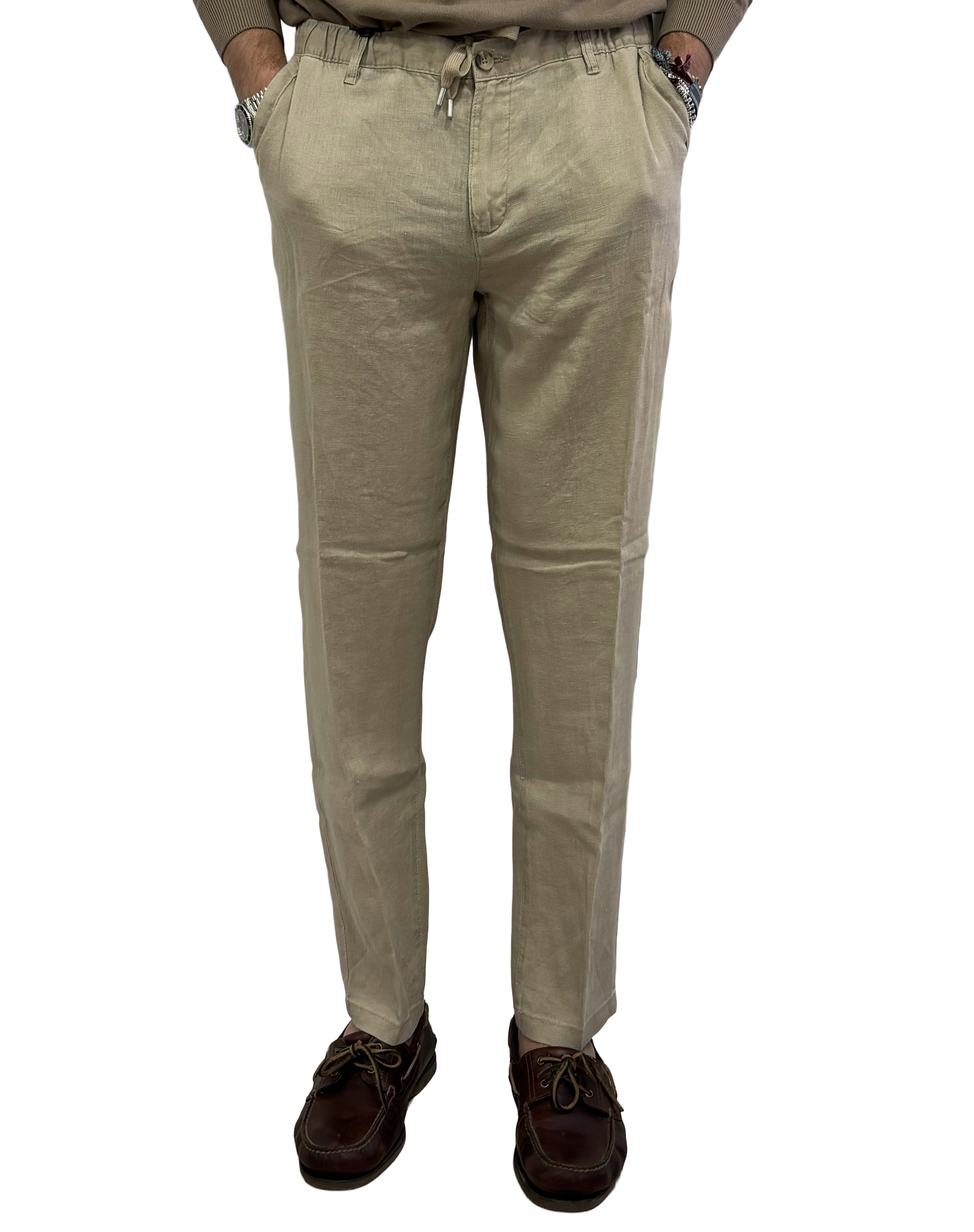 Pure linen trousers