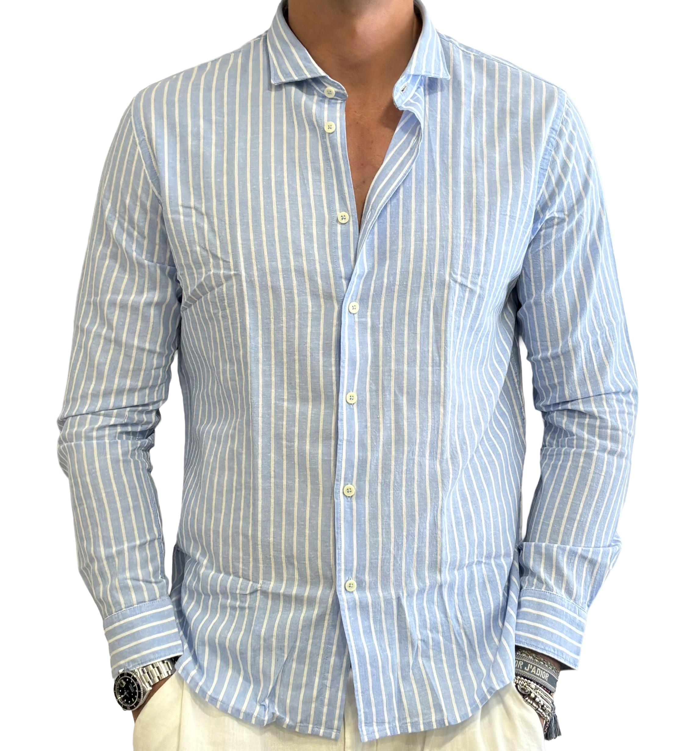 Camicia lino e cotone