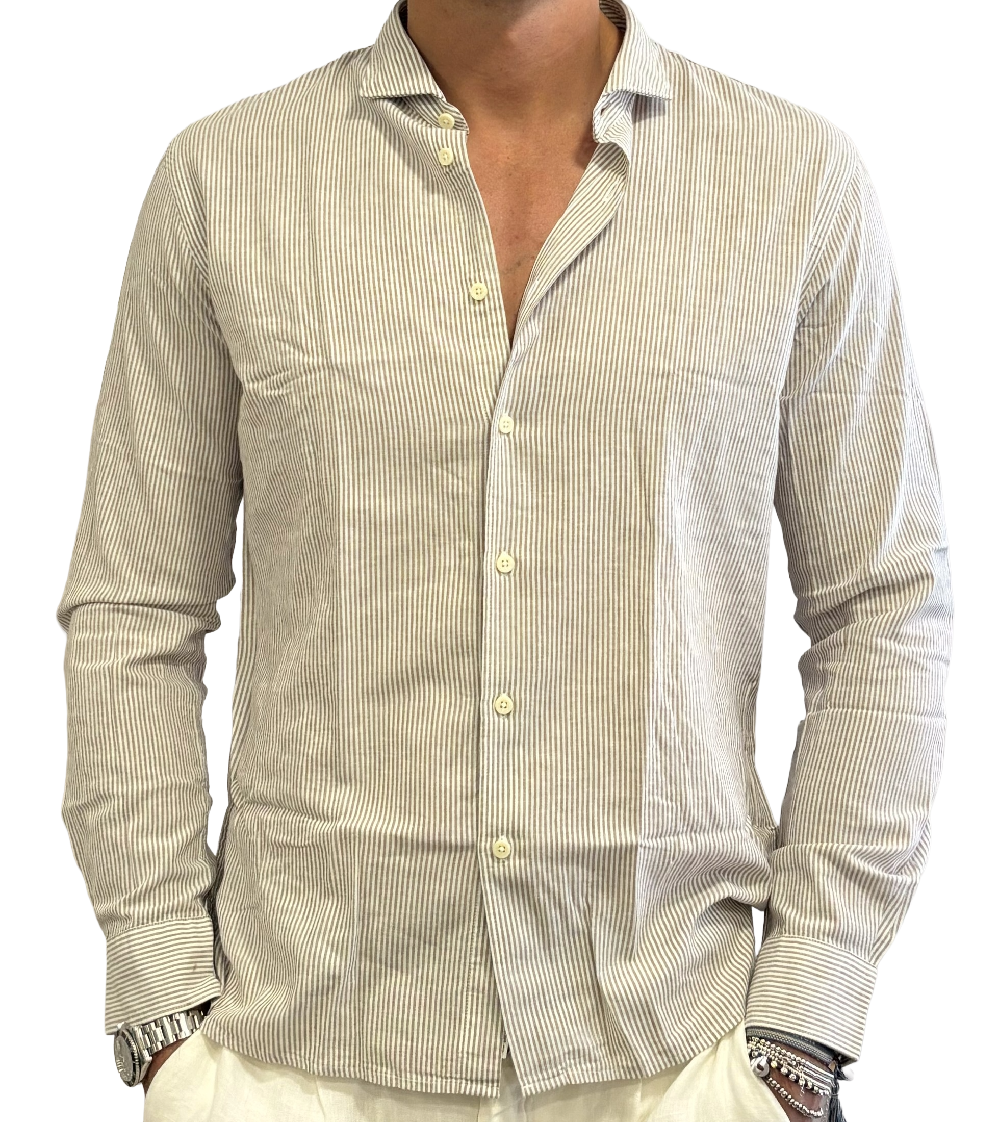 Camicia lino e cotone