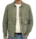 Pure linen bomber