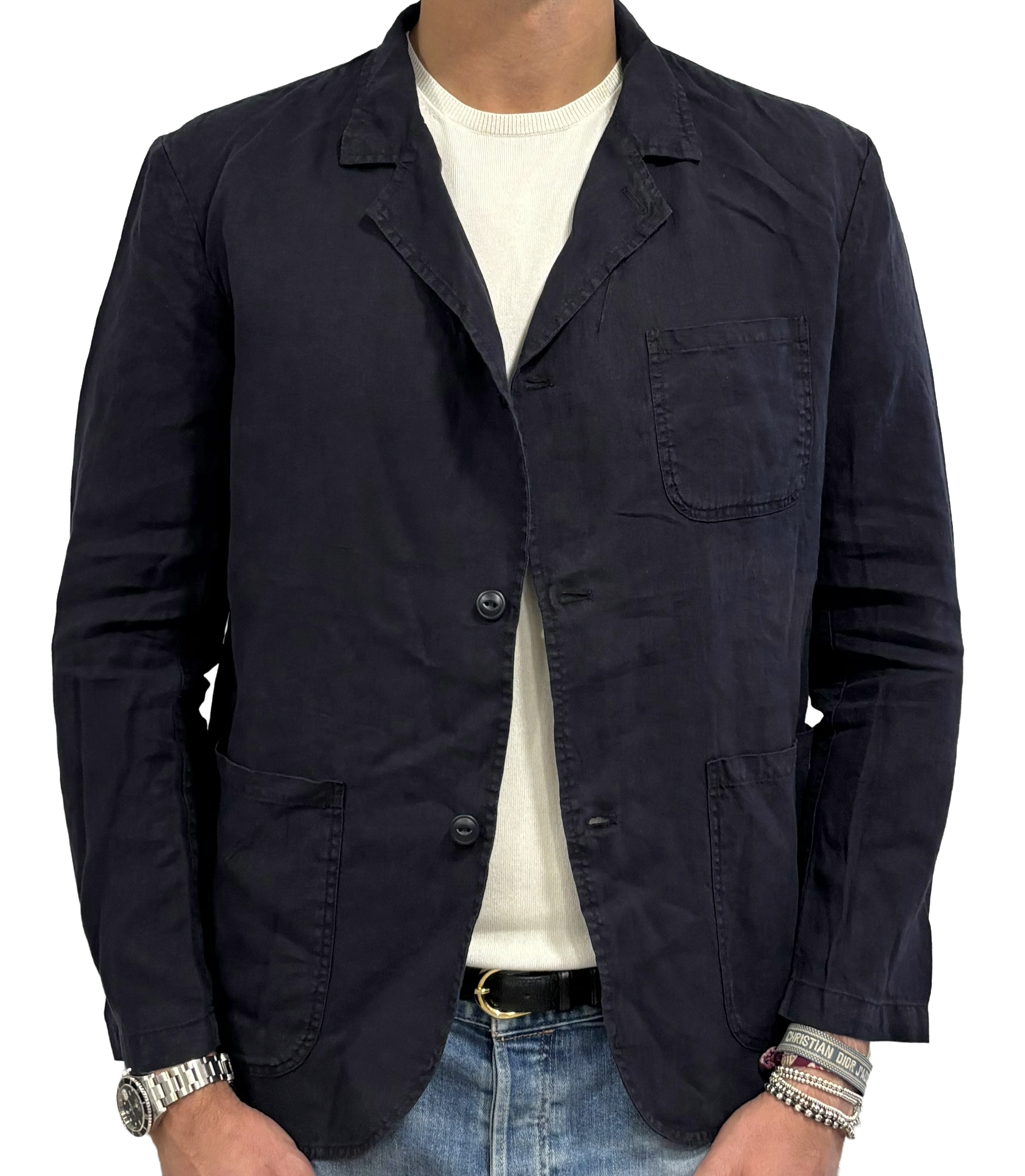 Pure linen shirt jacket