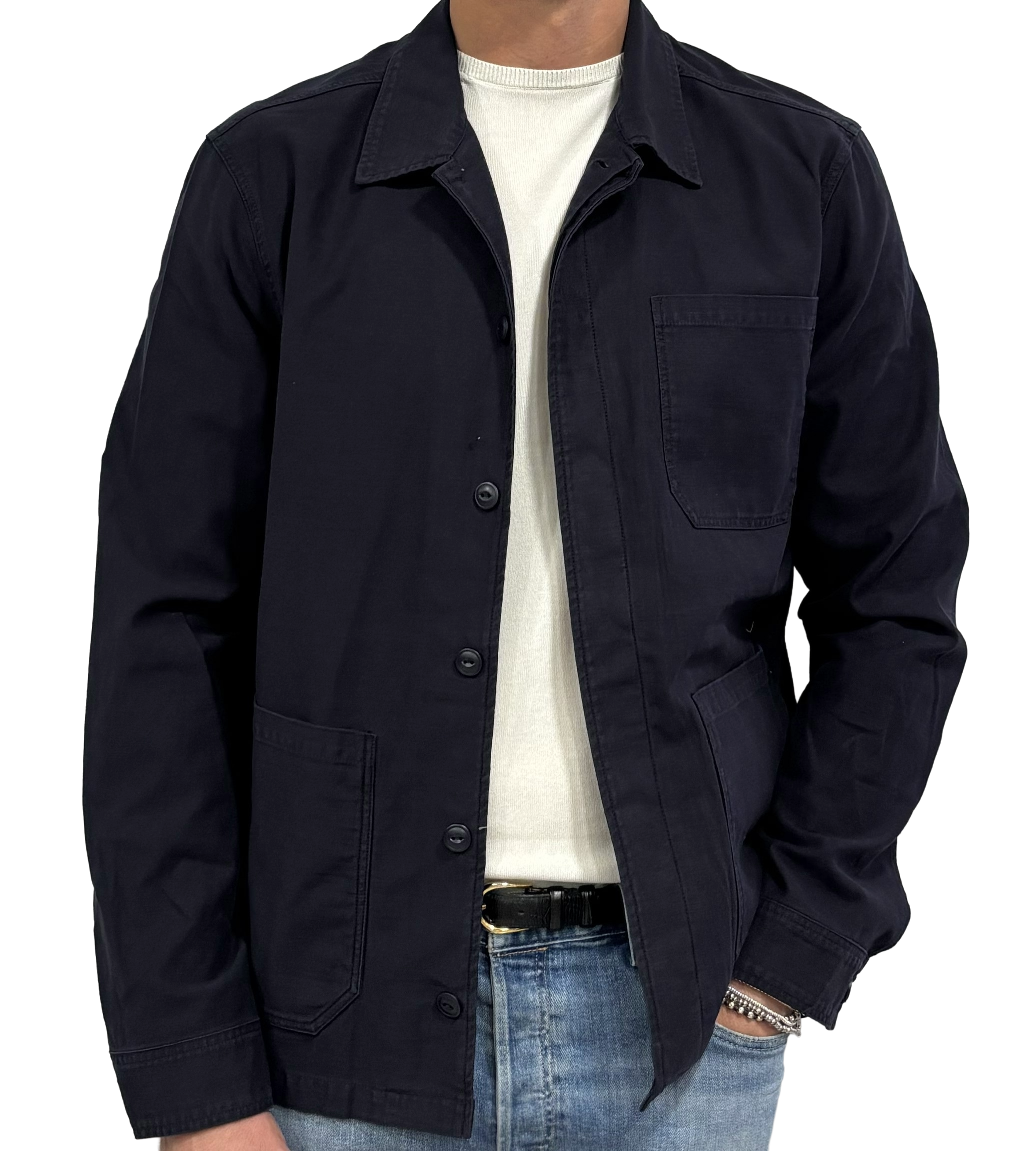 Pure cotton shirt jacket