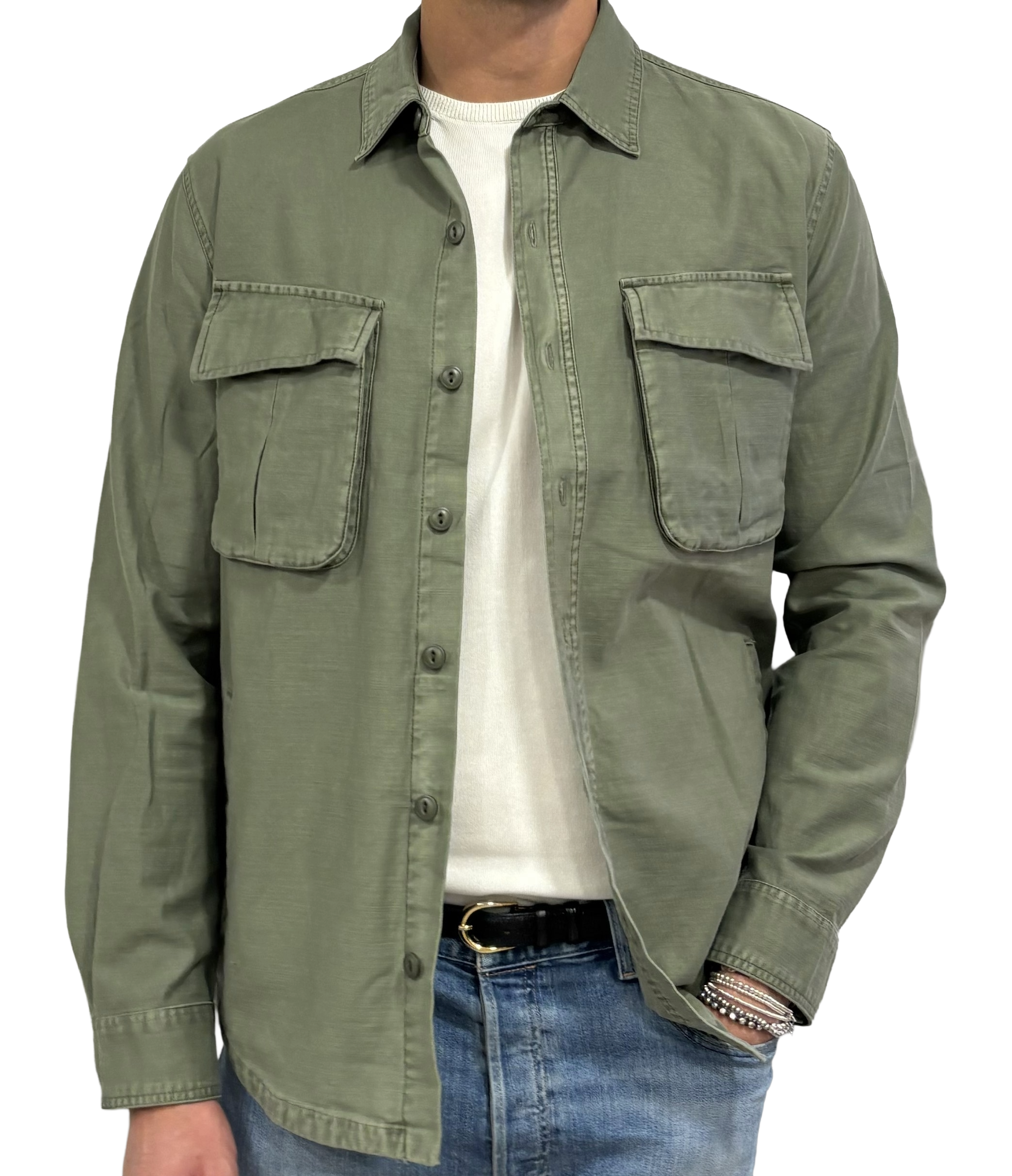 Pure cotton shacket