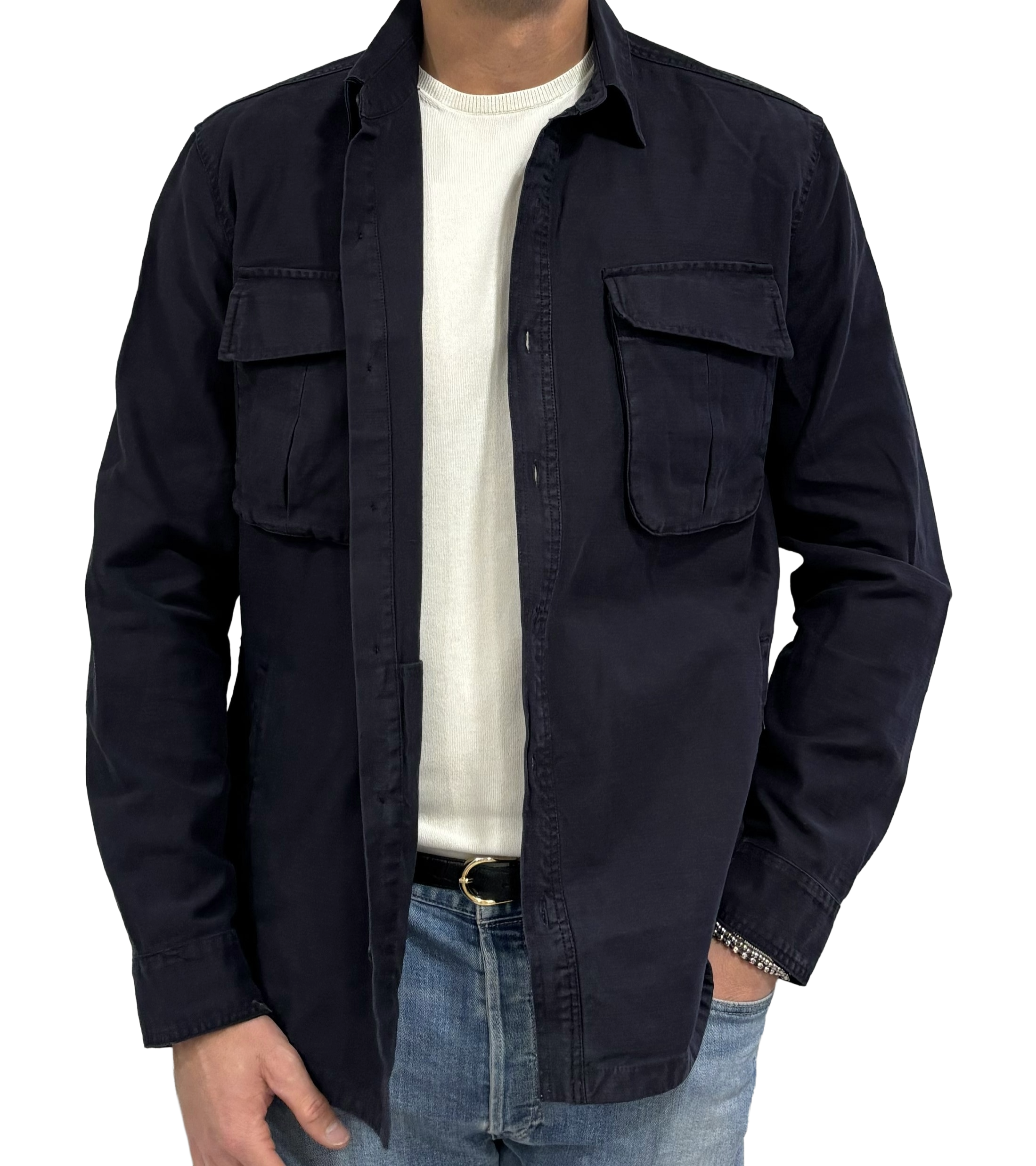 Pure cotton shacket