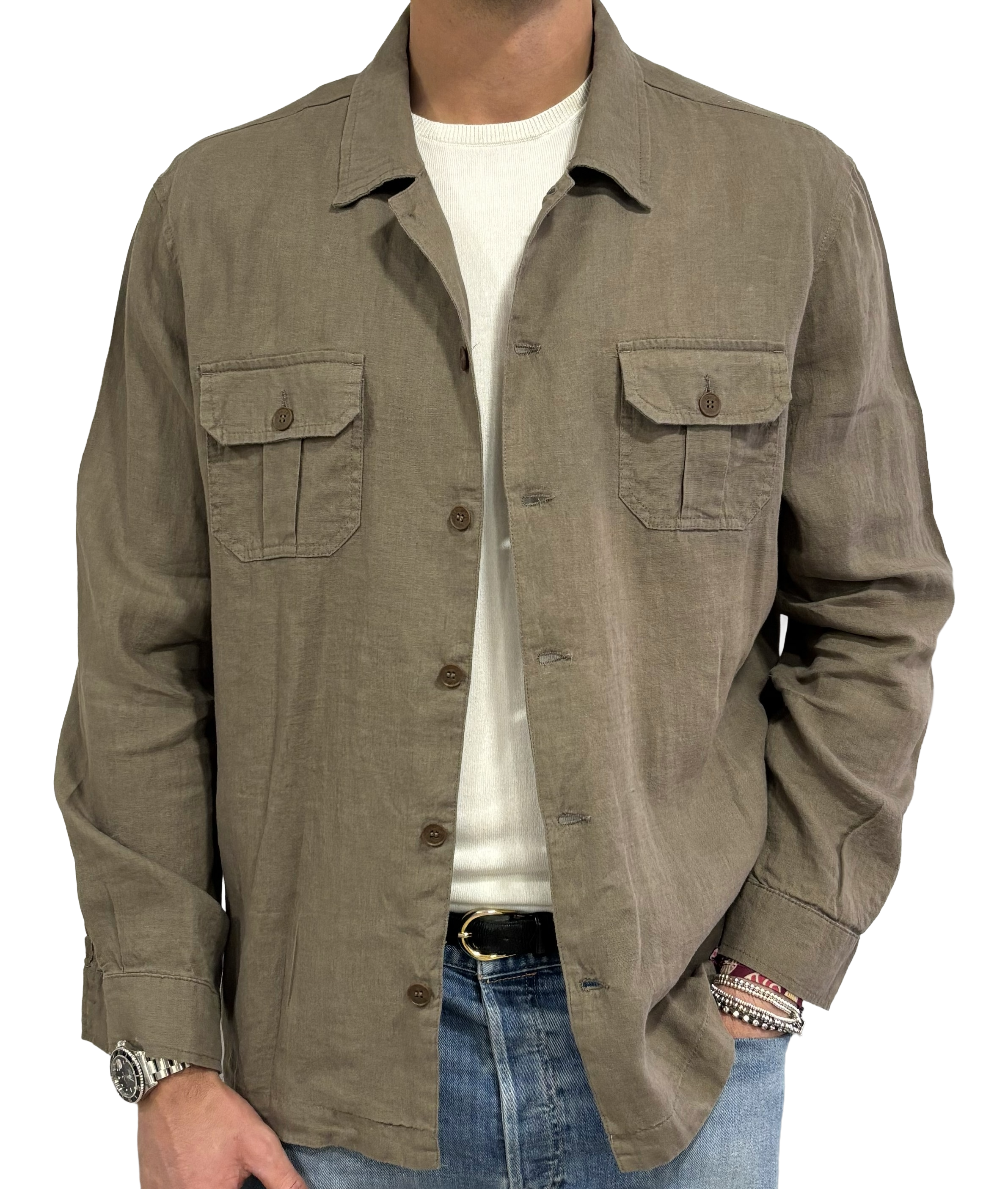 Pure Linen Shirt Jacket Squad