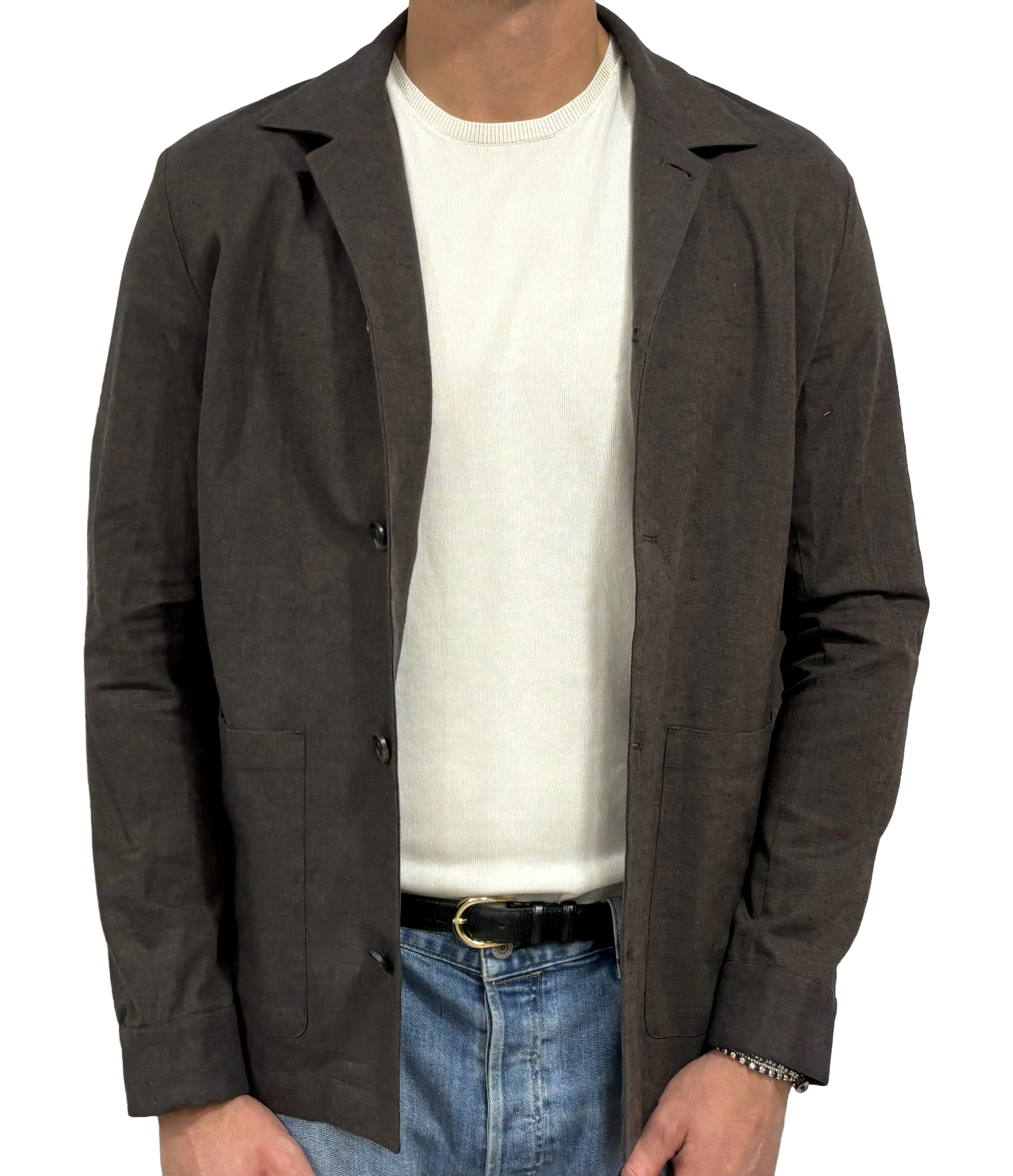 Linen and cotton shirt jacket Alley Docks