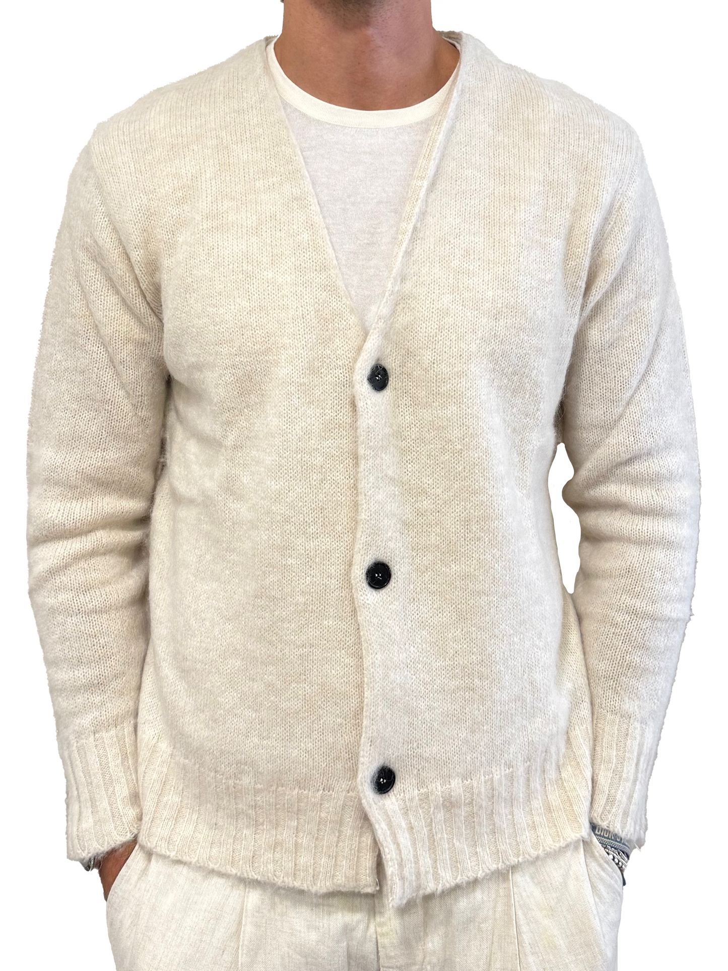 Cardigan misto lana mohair