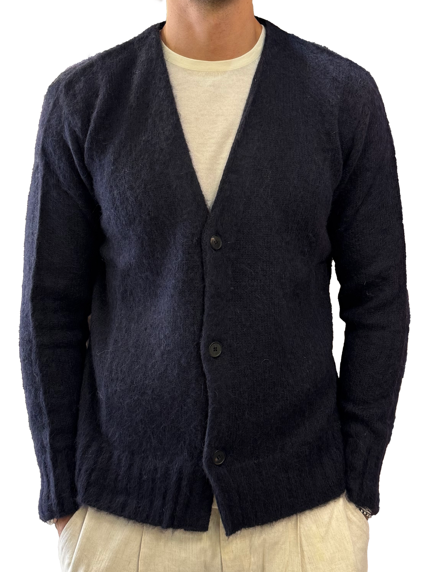 Cardigan misto lana mohair