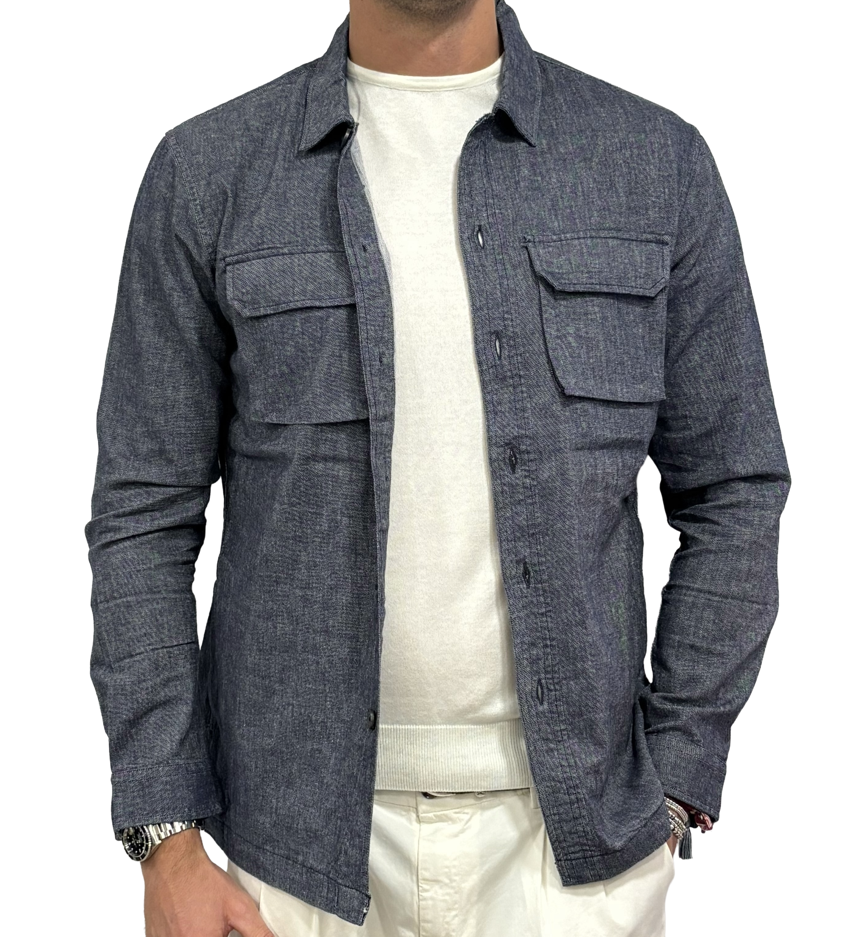 Denim shirt jacket