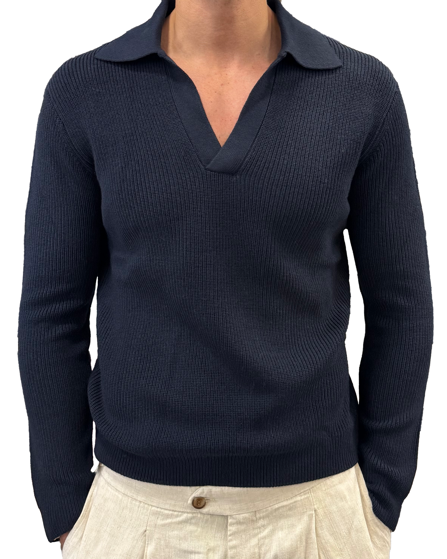 Polo pura lana collo derby