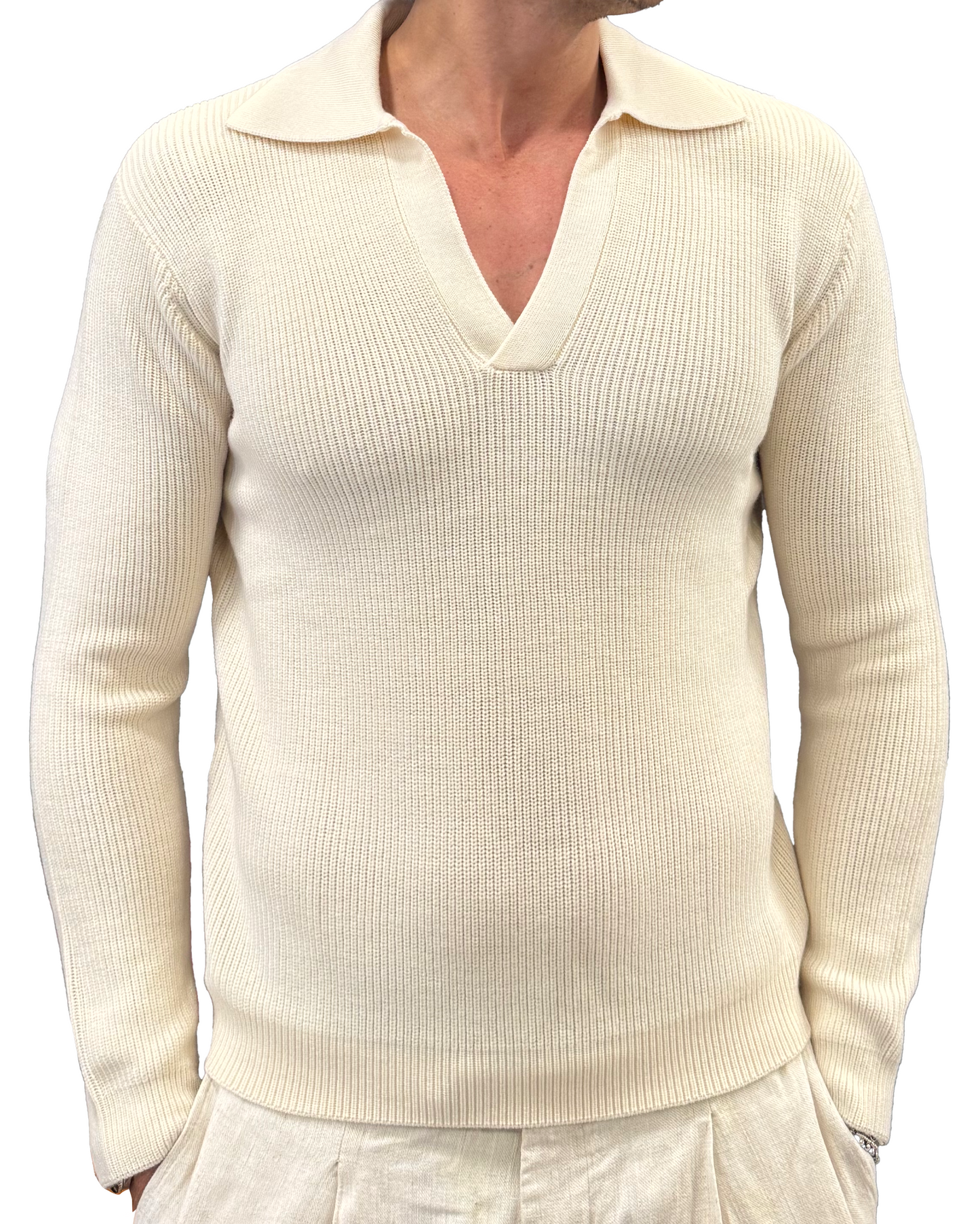 Polo pura lana collo derby