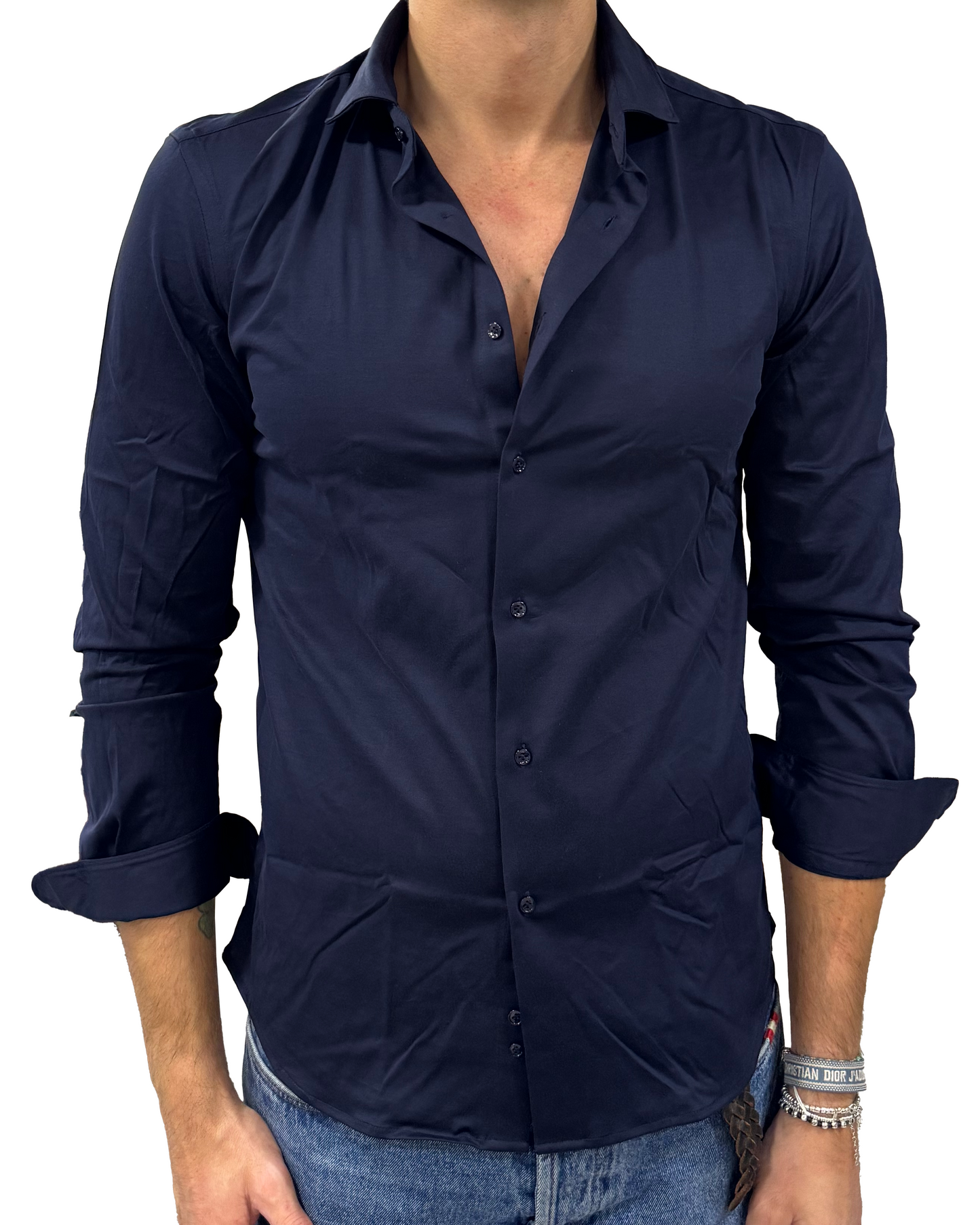 Polo camicia jersey extra fine