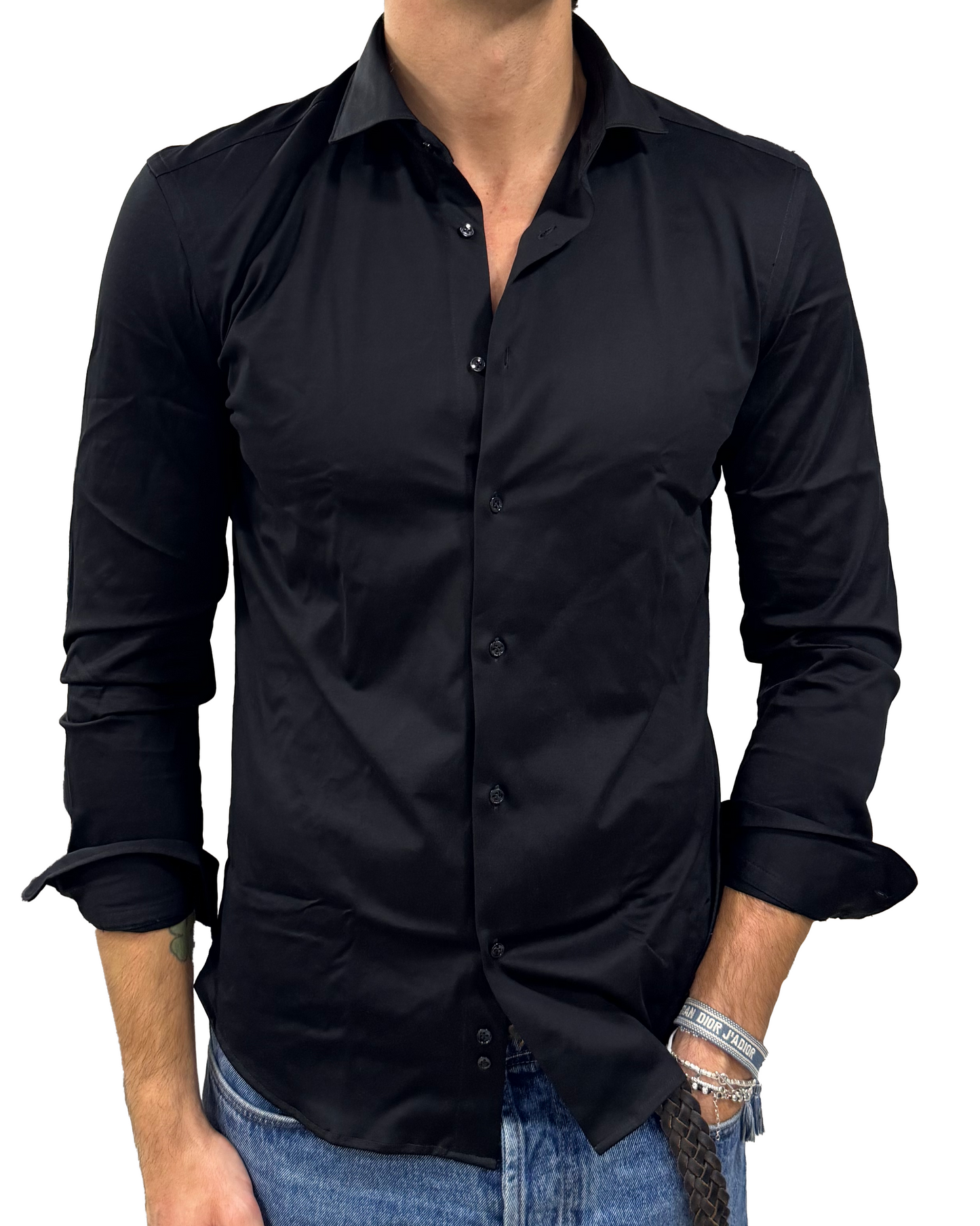 Polo camicia jersey extra fine