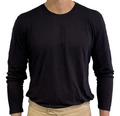 Pure linen long-sleeved T-shirt