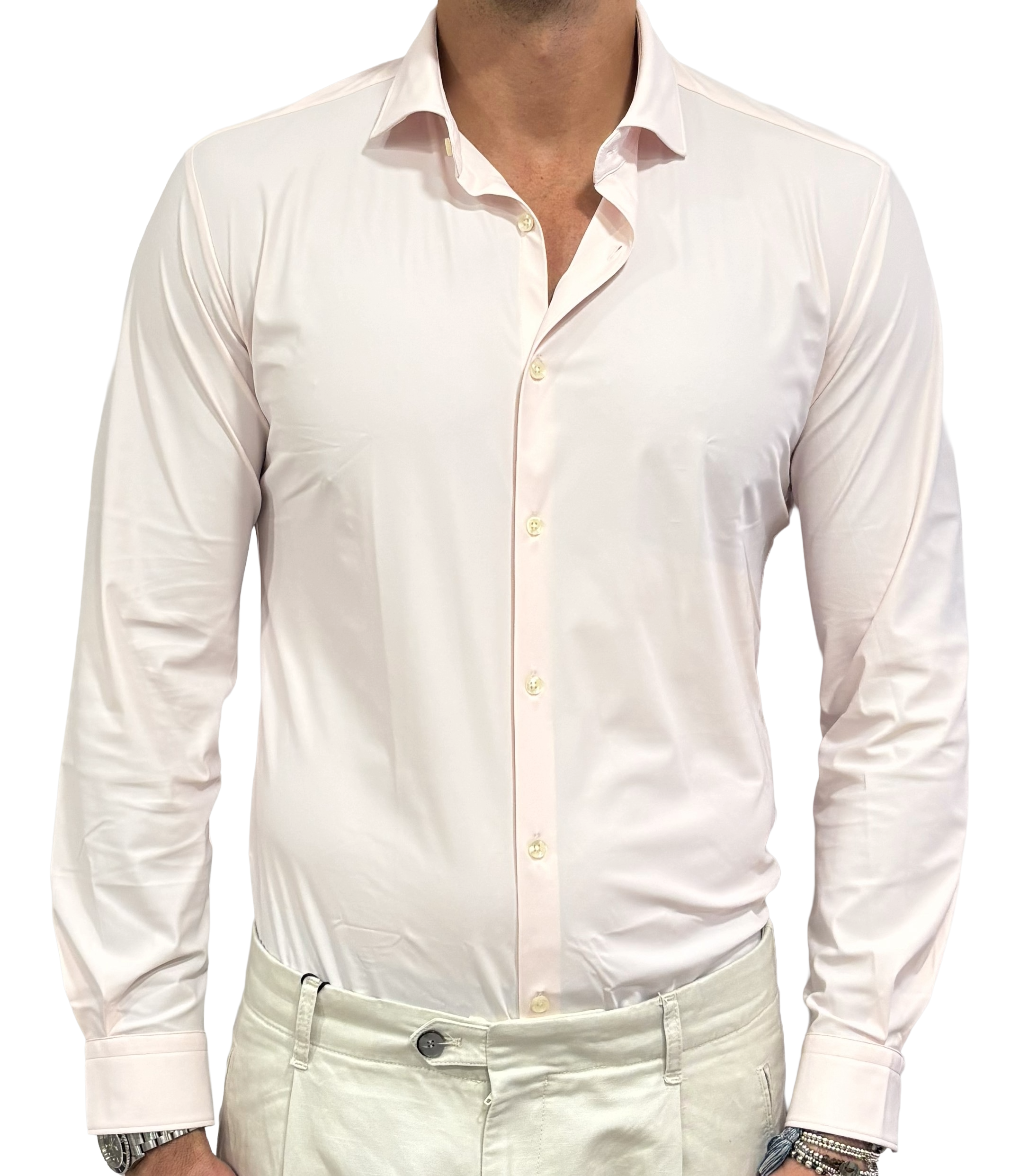 Camicia in tessuto tecnico no iron Alley Docks