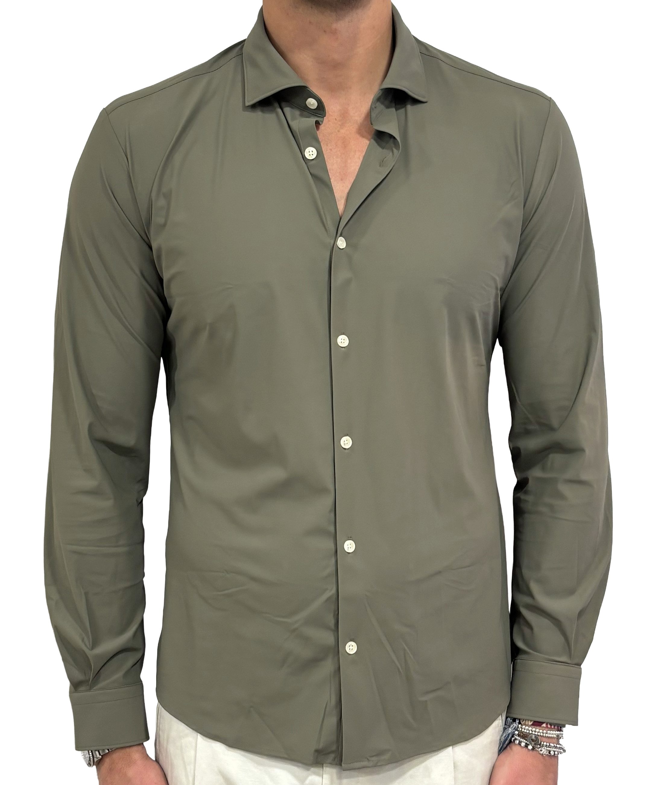 Camicia in tessuto tecnico no iron Alley Docks