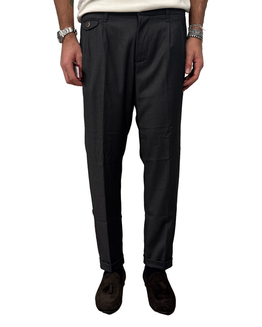 Pantalone squad slim fresco di lana