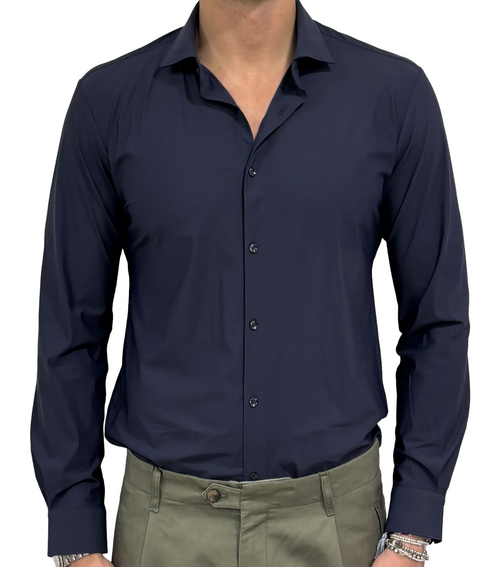 No-iron technical fabric shirt Alley Docks