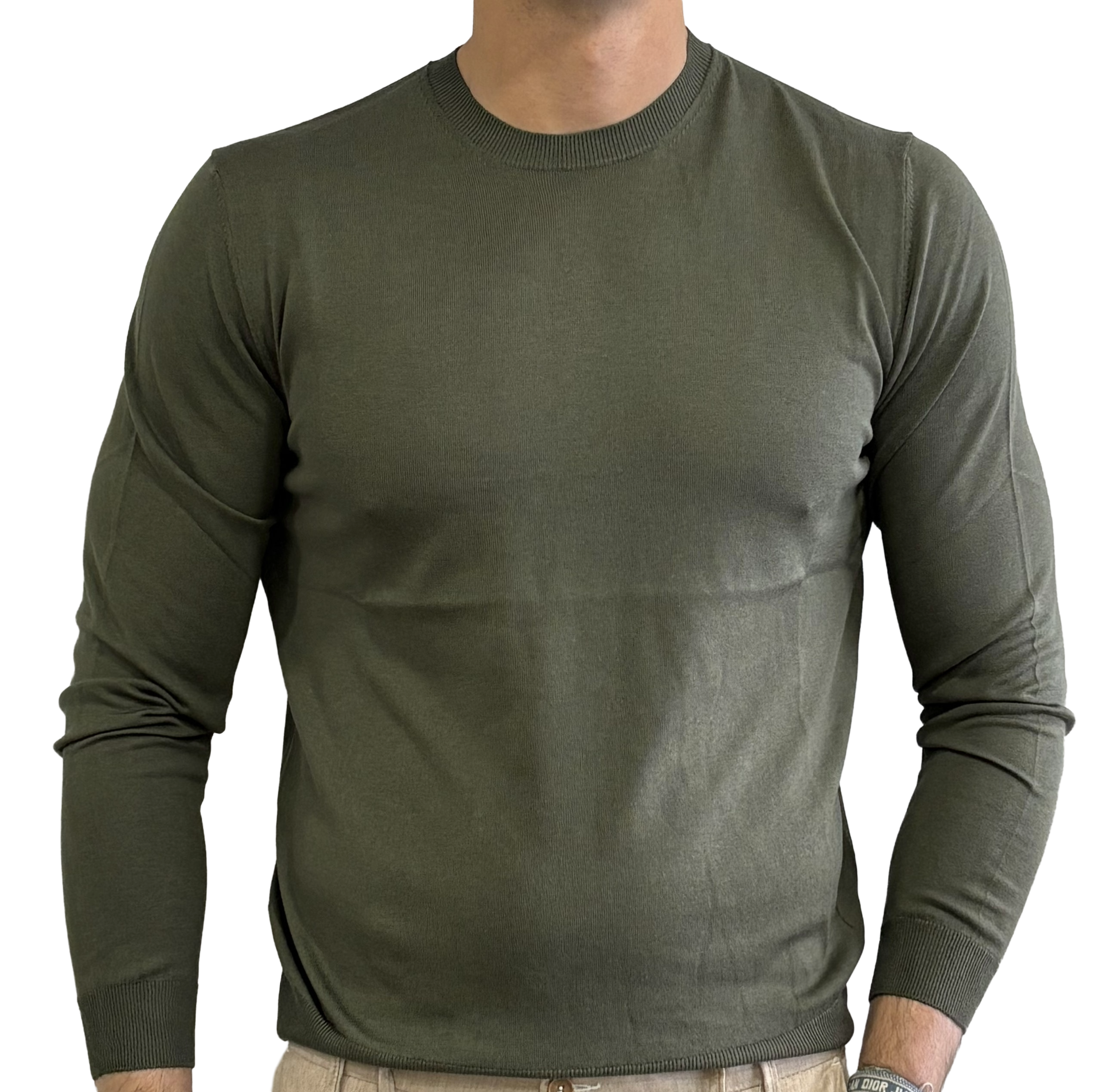 Silk and cotton knit top
