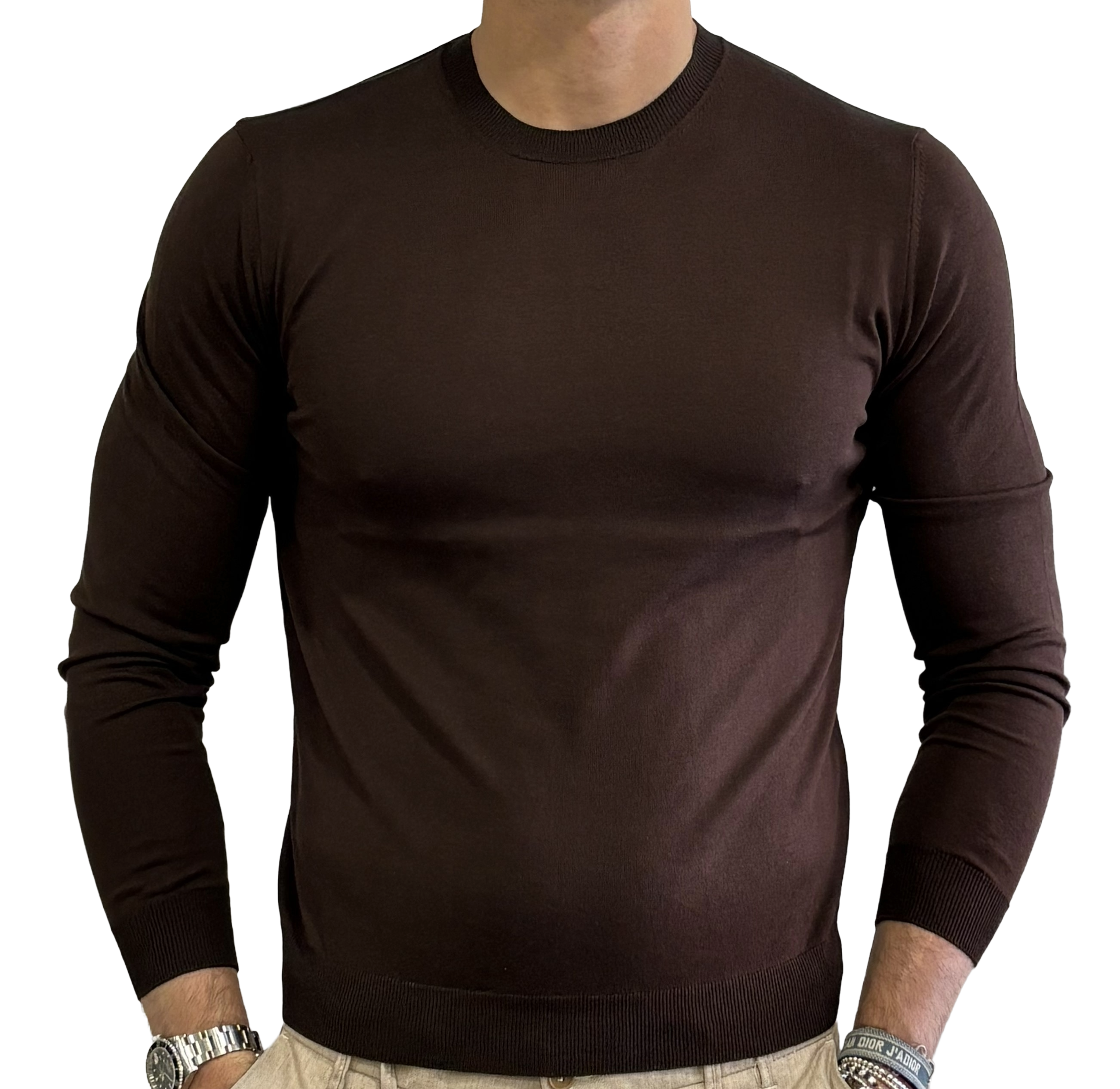 Silk and cotton knit top