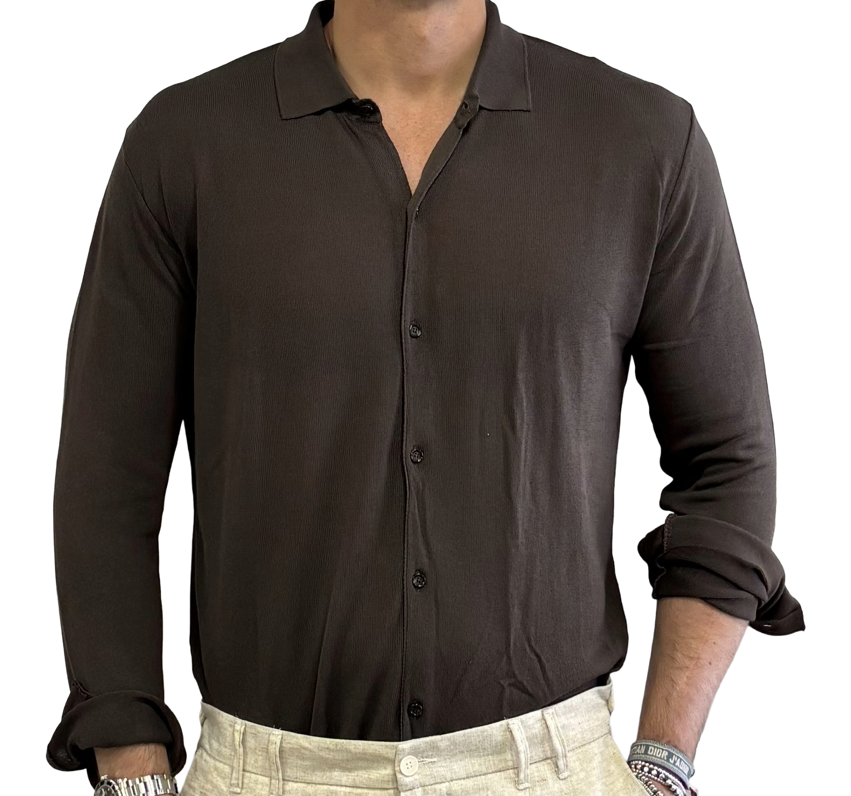 Knitted polo shirt