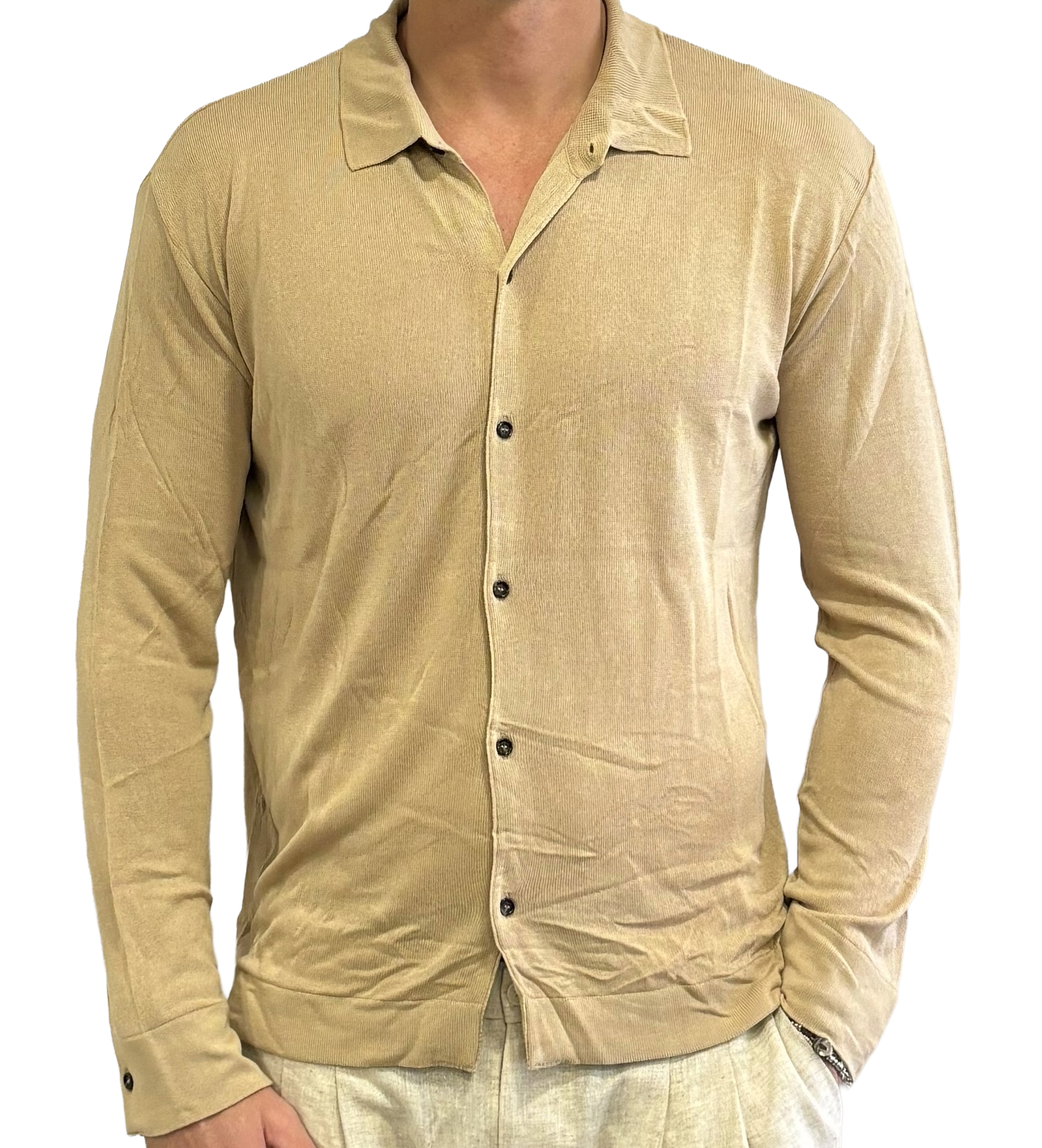Knitted polo shirt