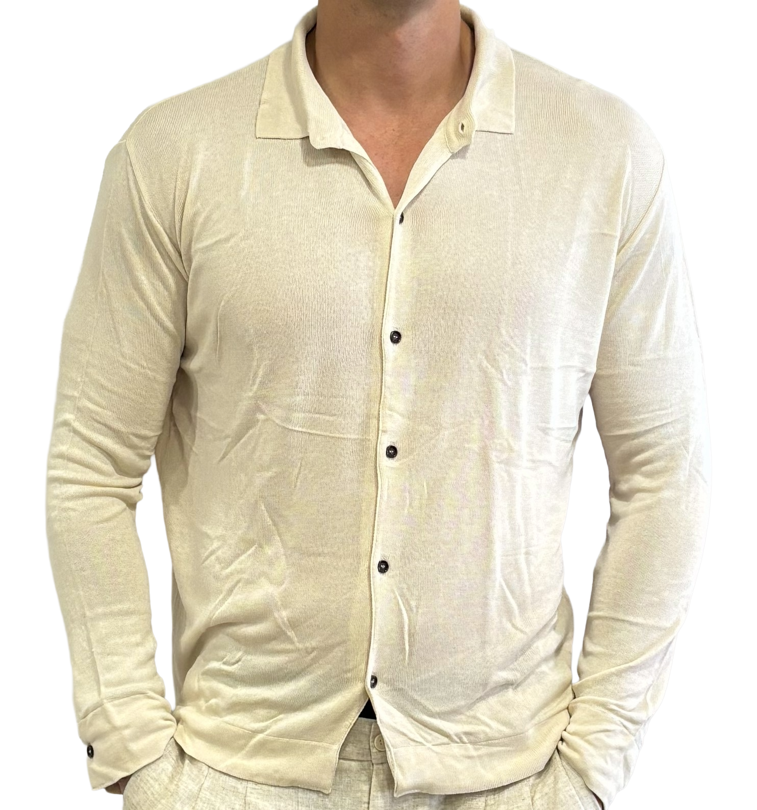 Knitted polo shirt