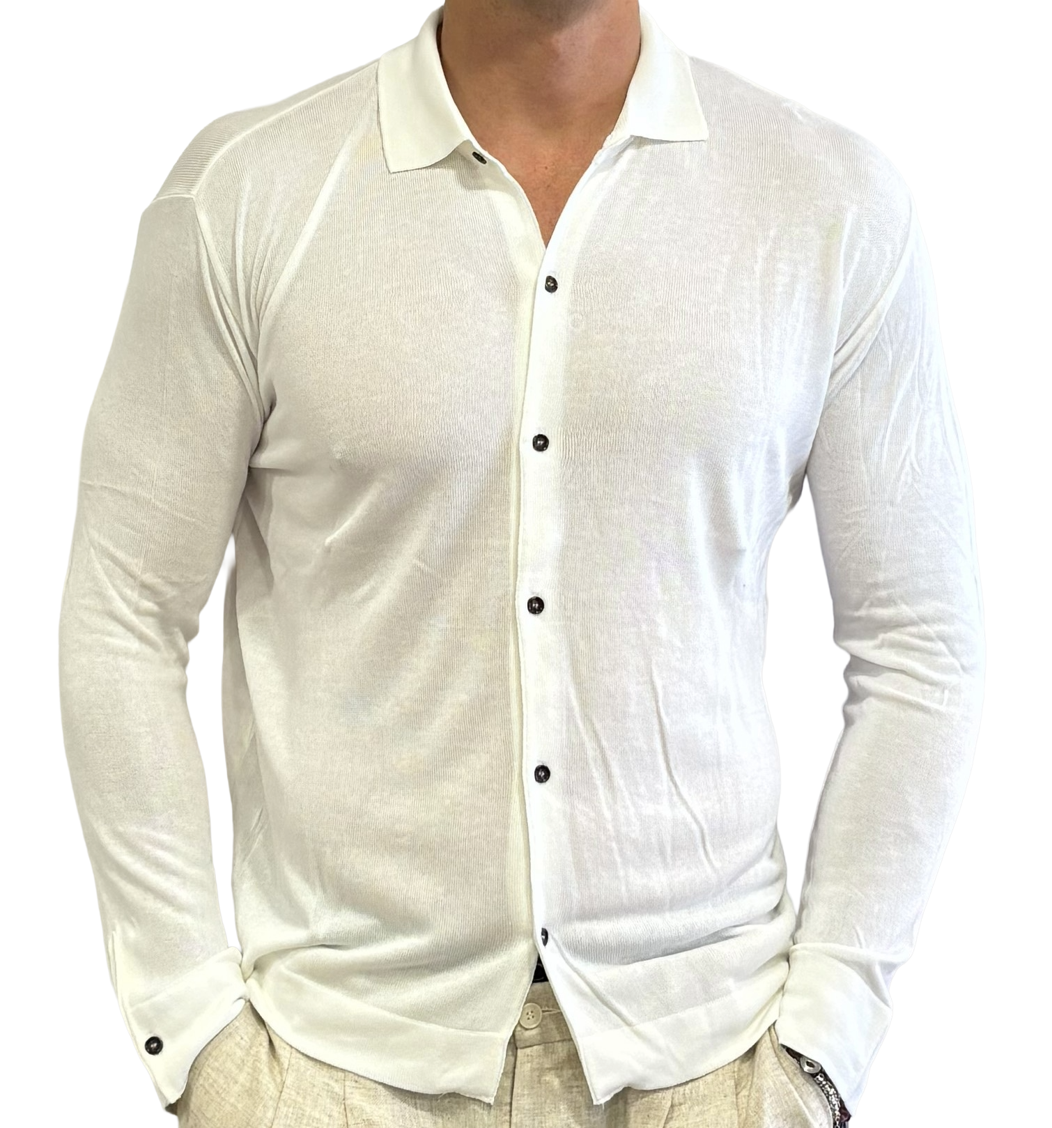 Knitted polo shirt