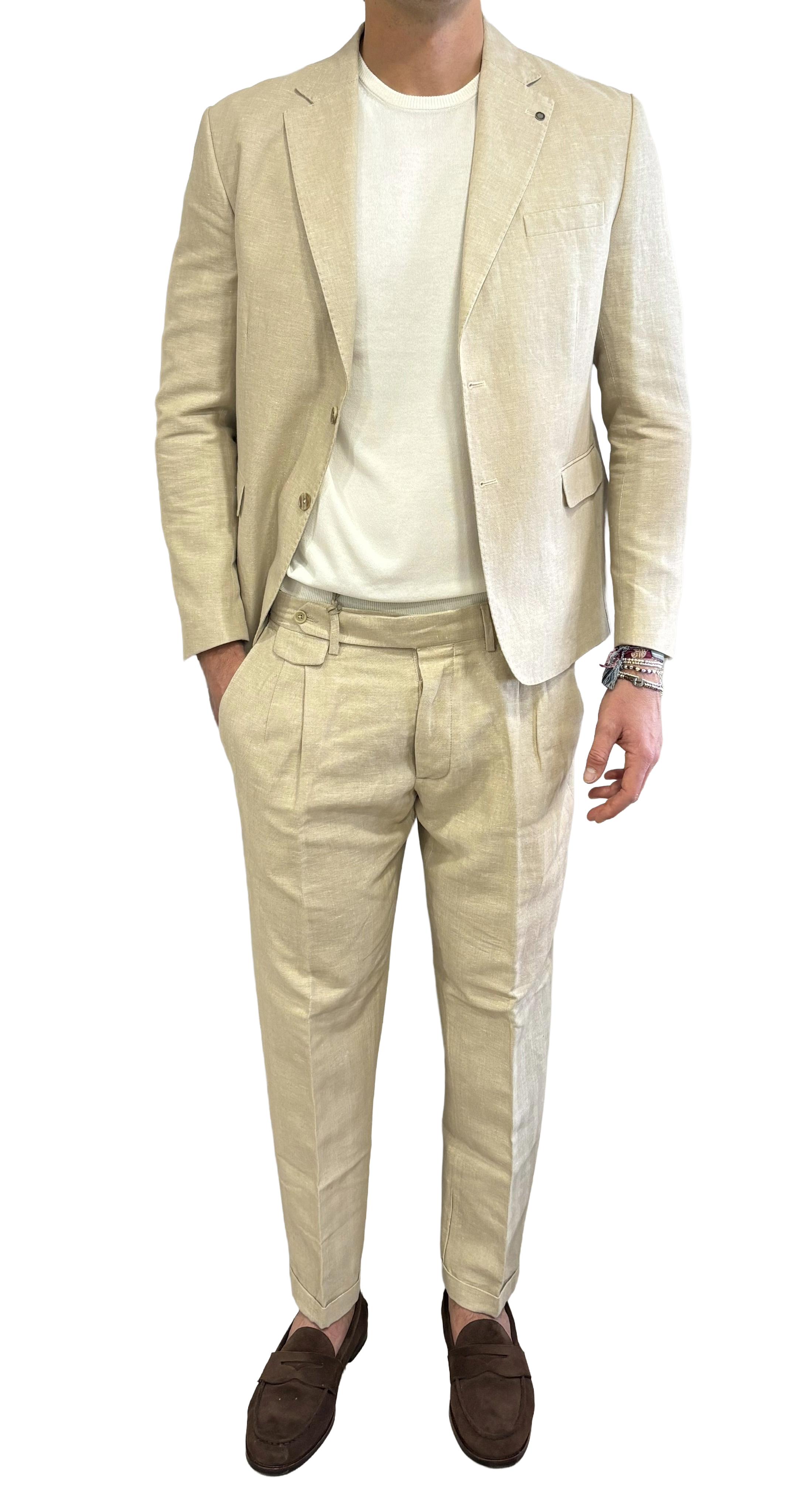 Paul Miranda herringbone suit