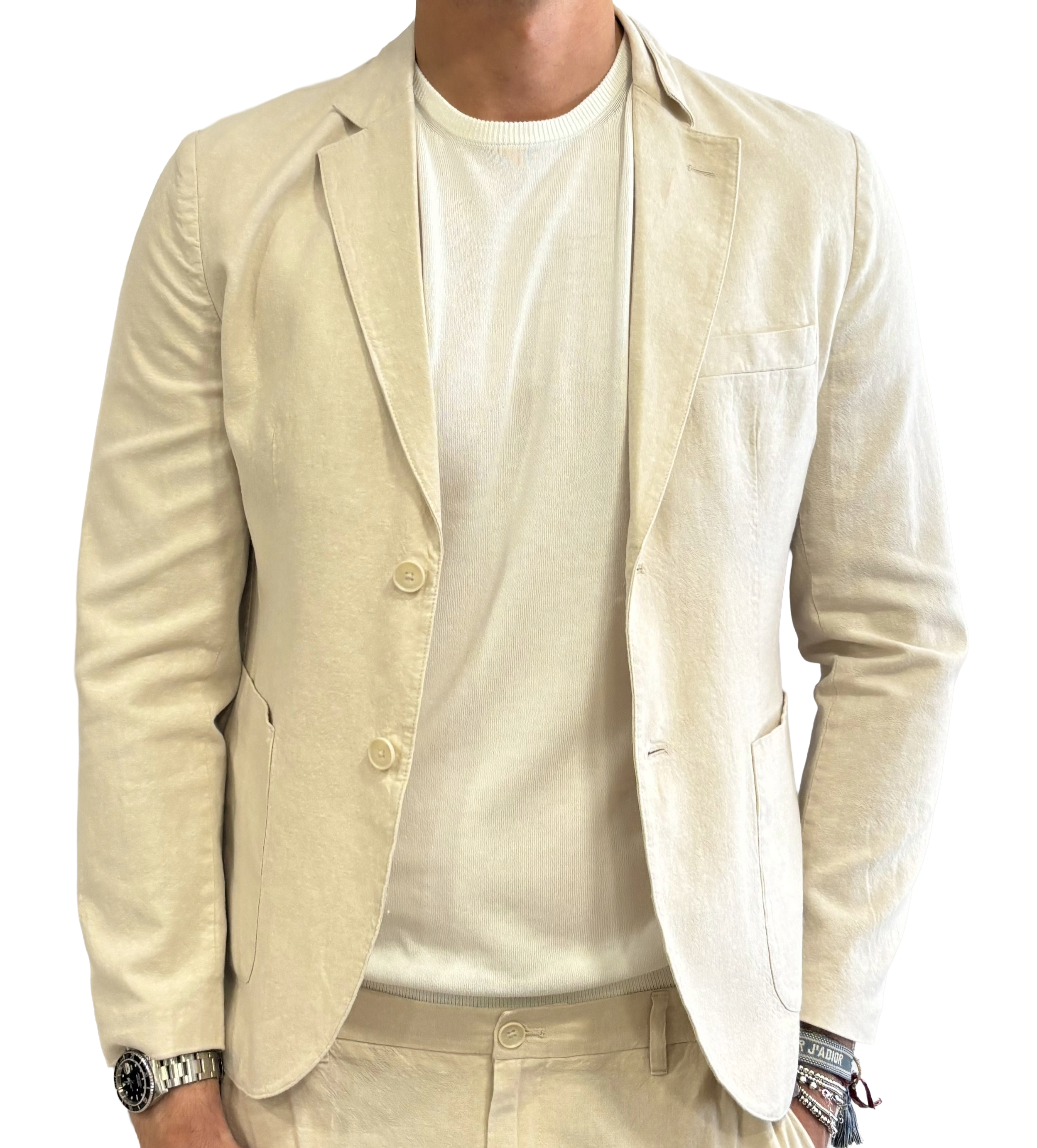 Linen and cotton jacket