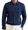 Pure linen Texan shirt