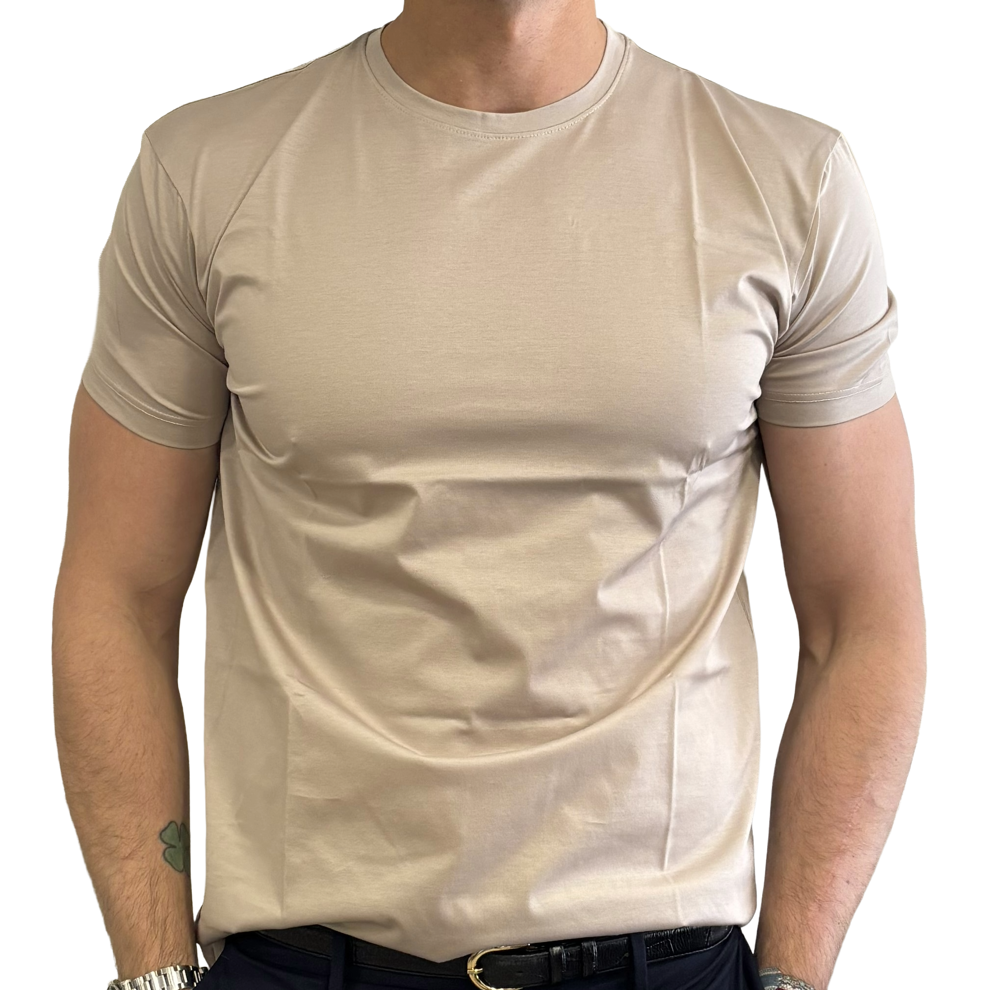 Pure cotton T-shirt in Filo di Scozia