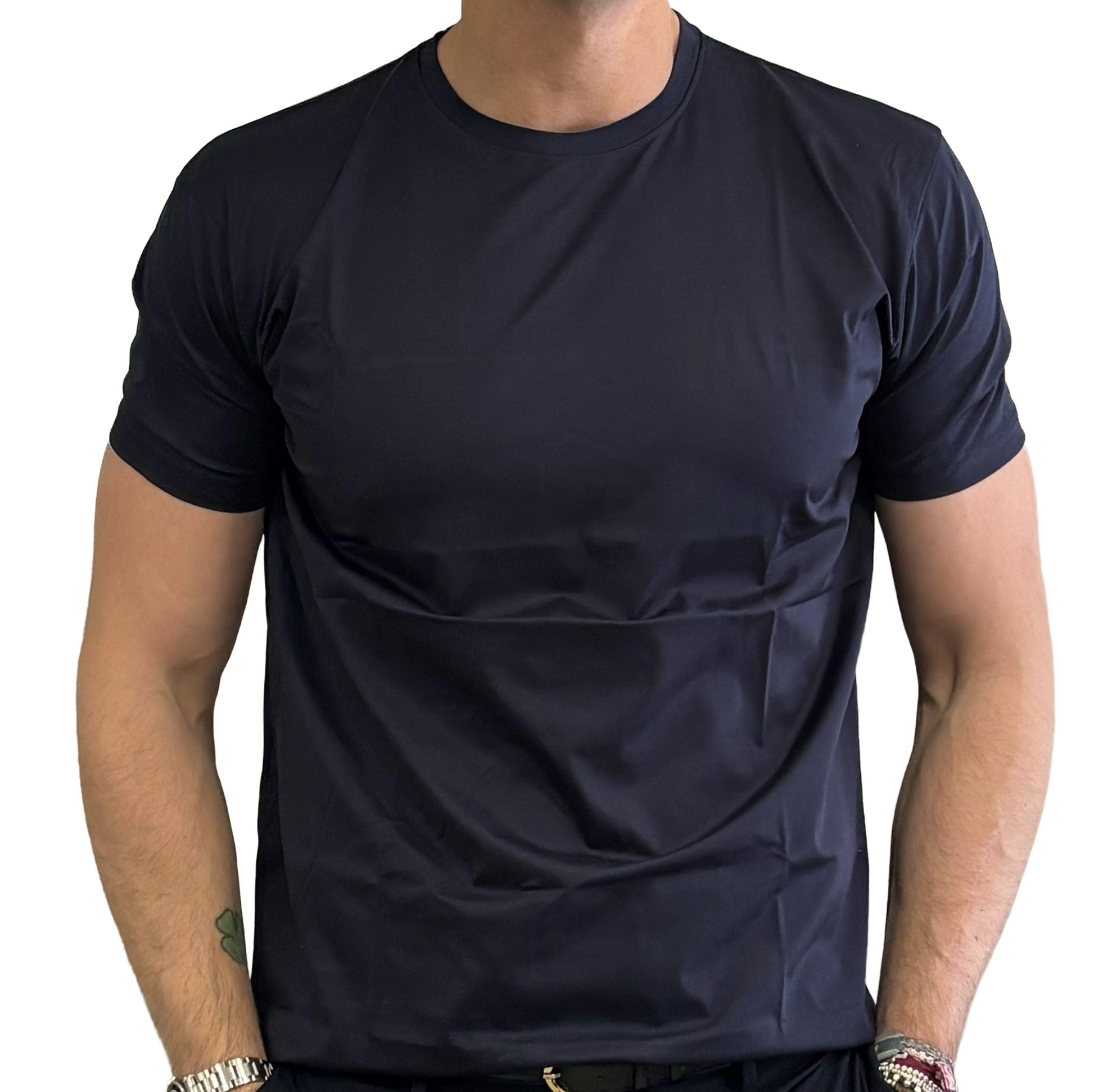 Pure cotton T-shirt in Filo di Scozia