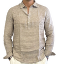 Polo camicia puro lino