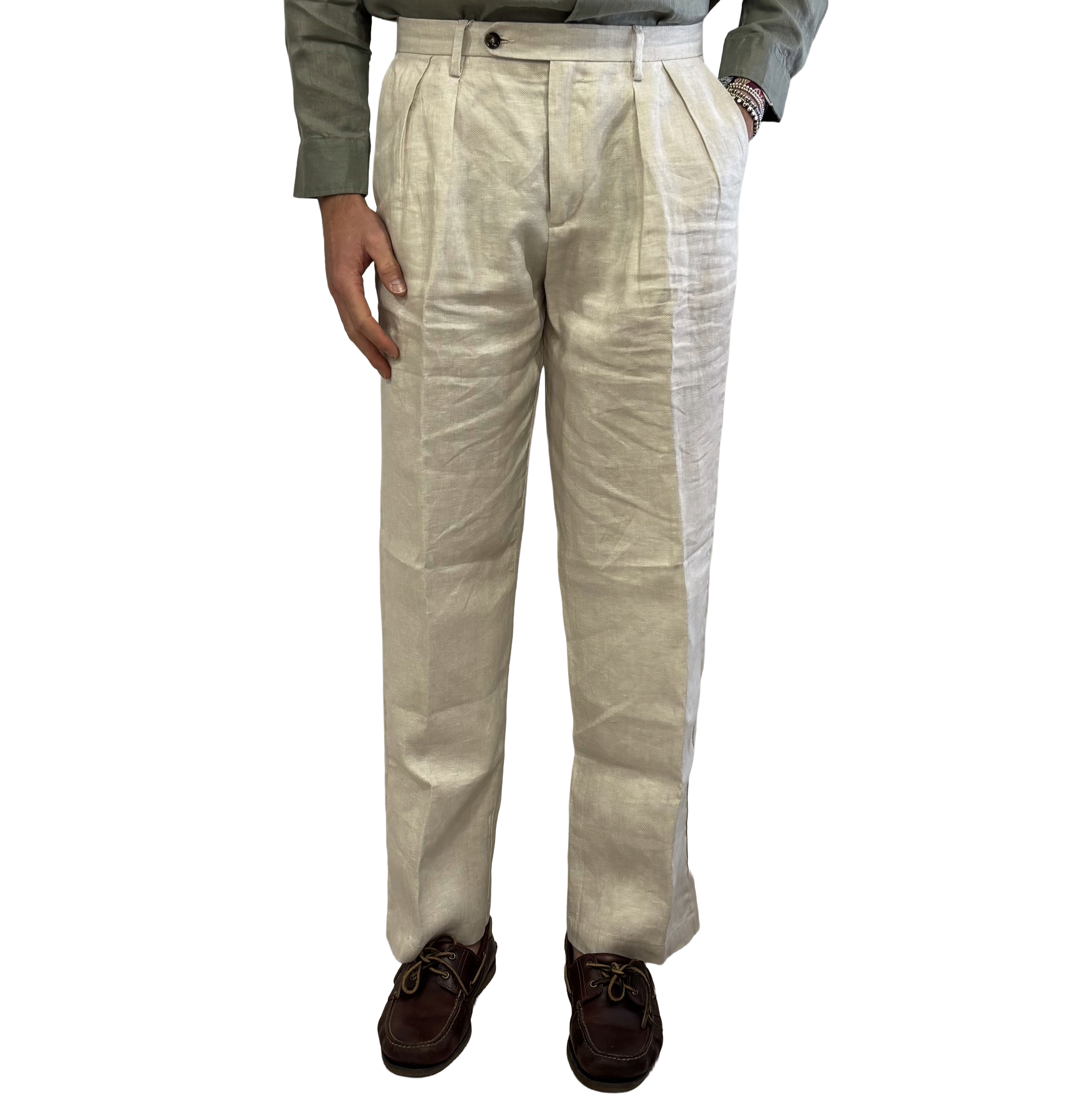 Yan Simmon linen and cotton trousers