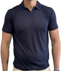 Linen blend polo shirt