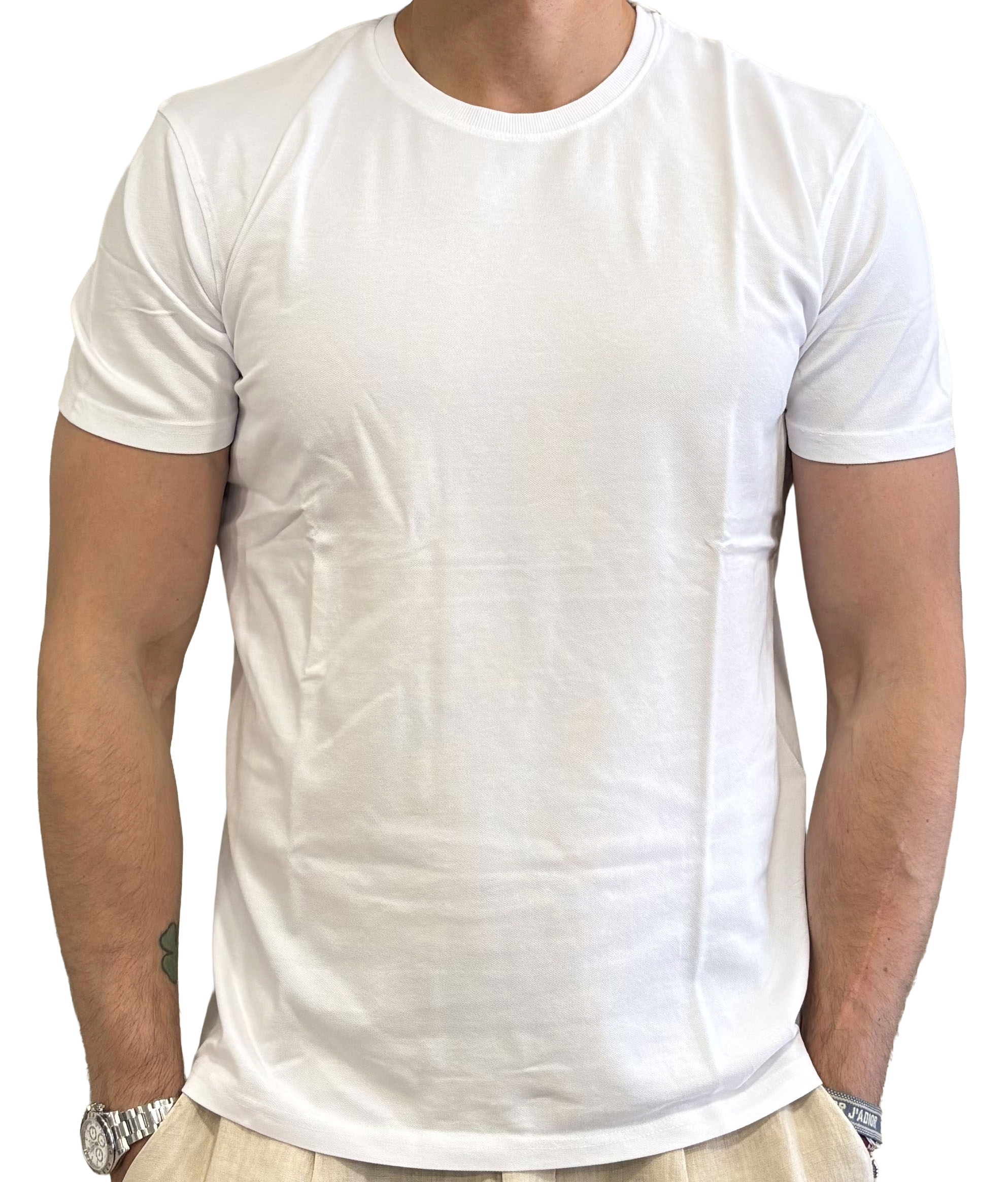 Pure cotton pique T-shirt