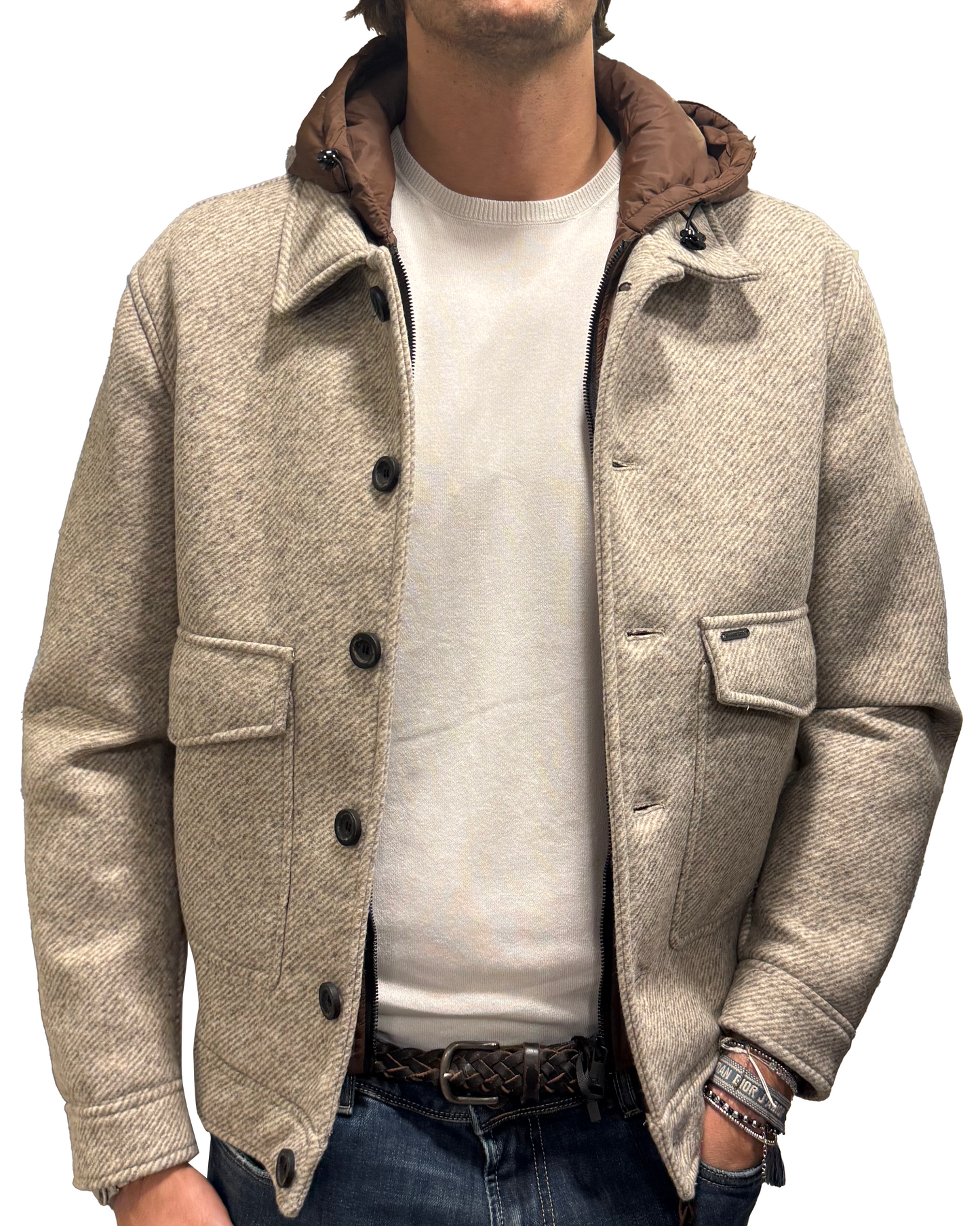 GIACCA CAMICIA MISTO LANA