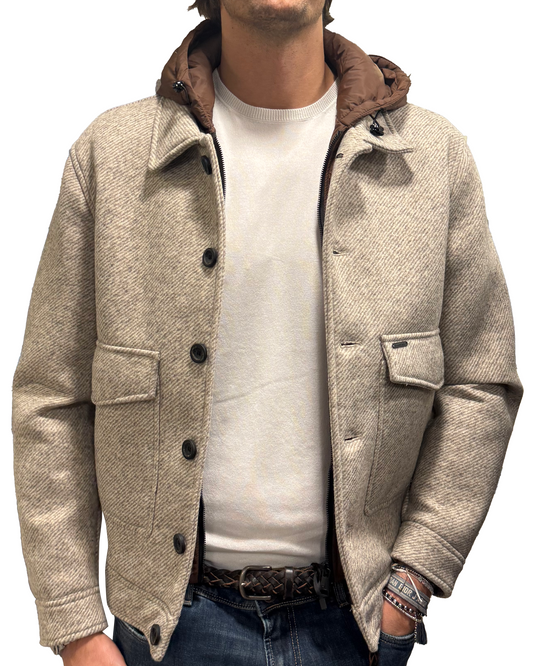 GIACCA CAMICIA MISTO LANA