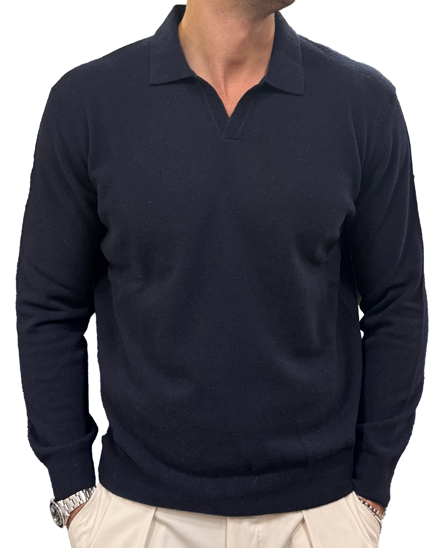 Polo collo derby in lana lanerossi