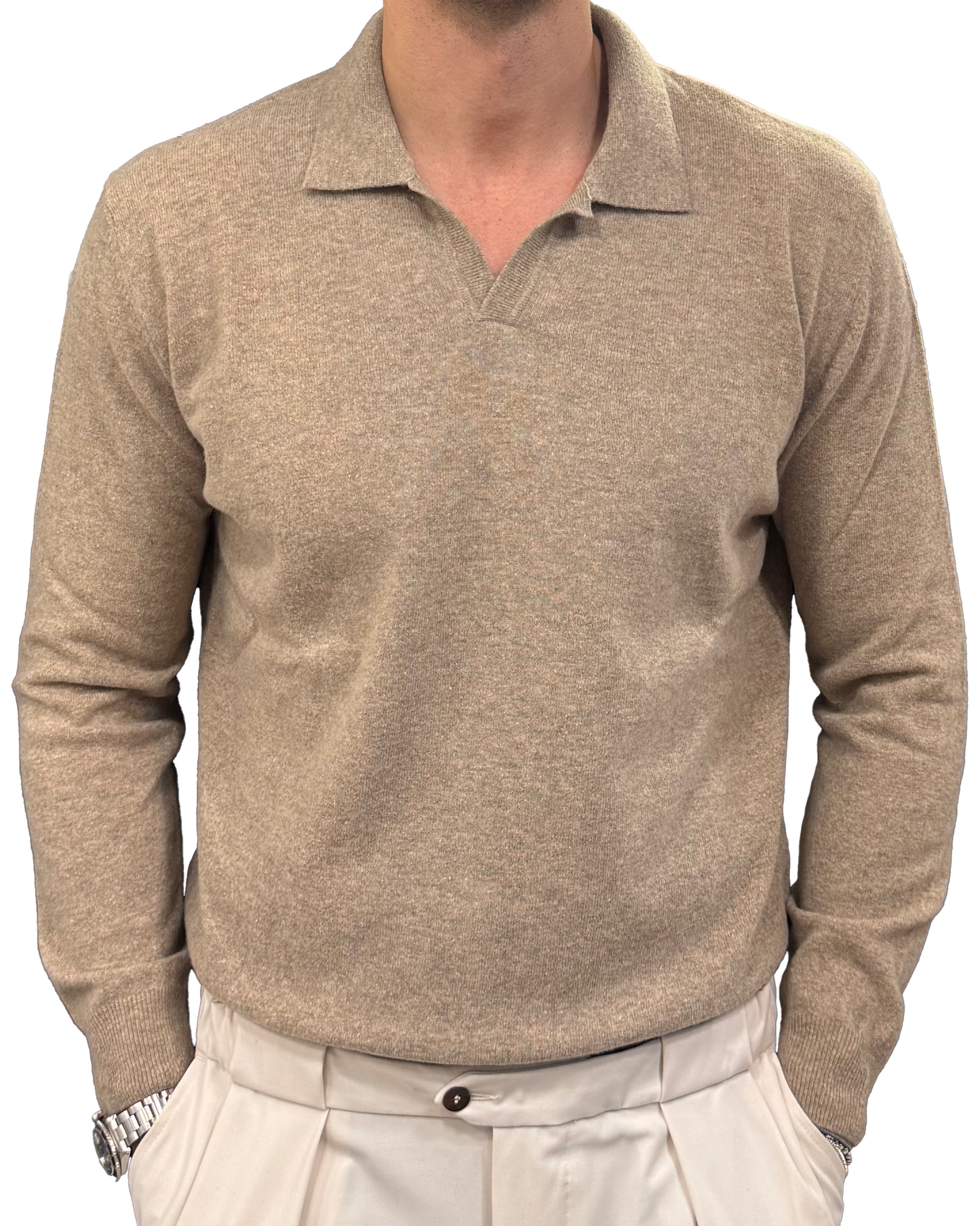 Polo collo derby in lana lanerossi