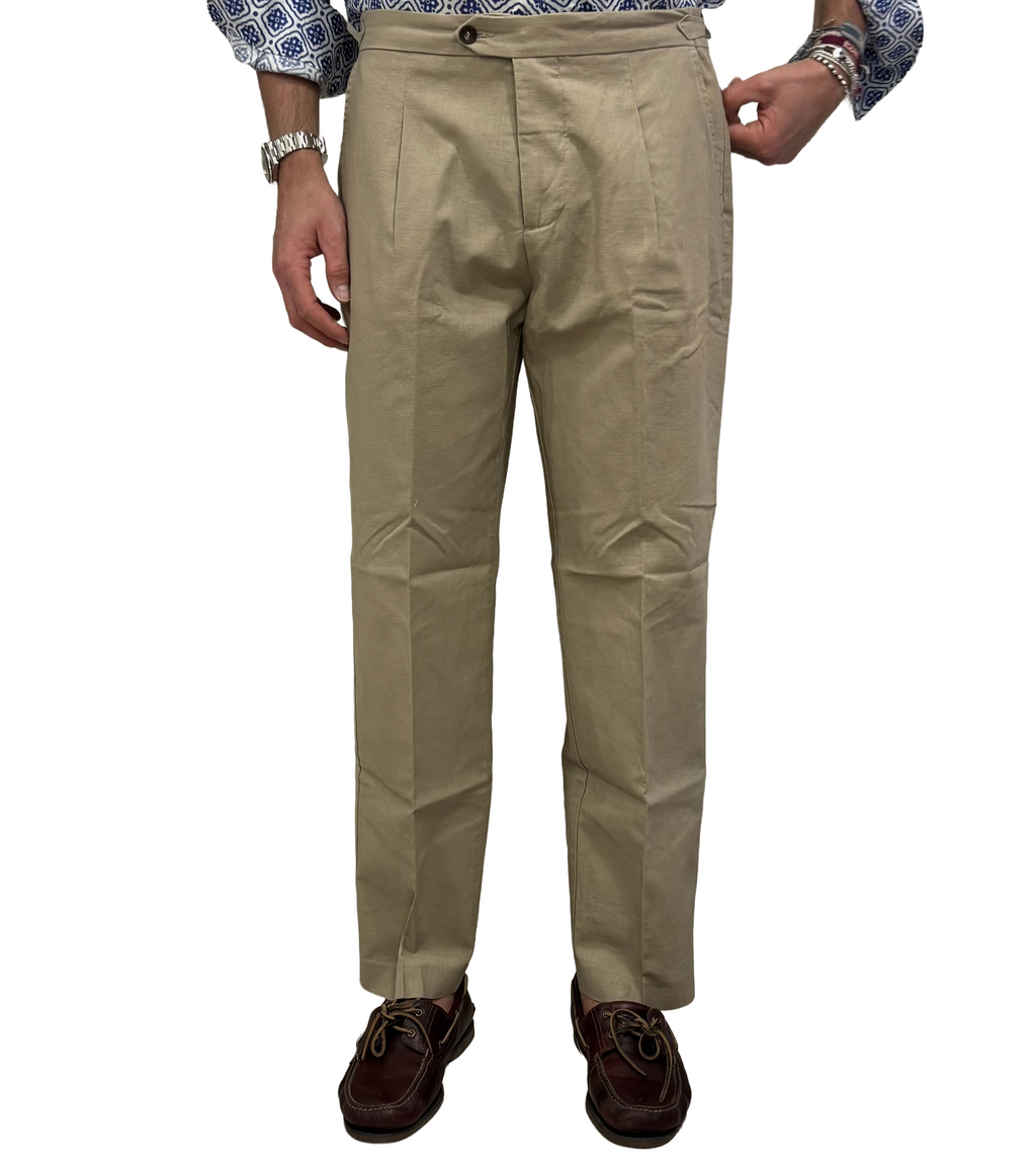 Pantalone Squad lino e cotone modello Manfredi