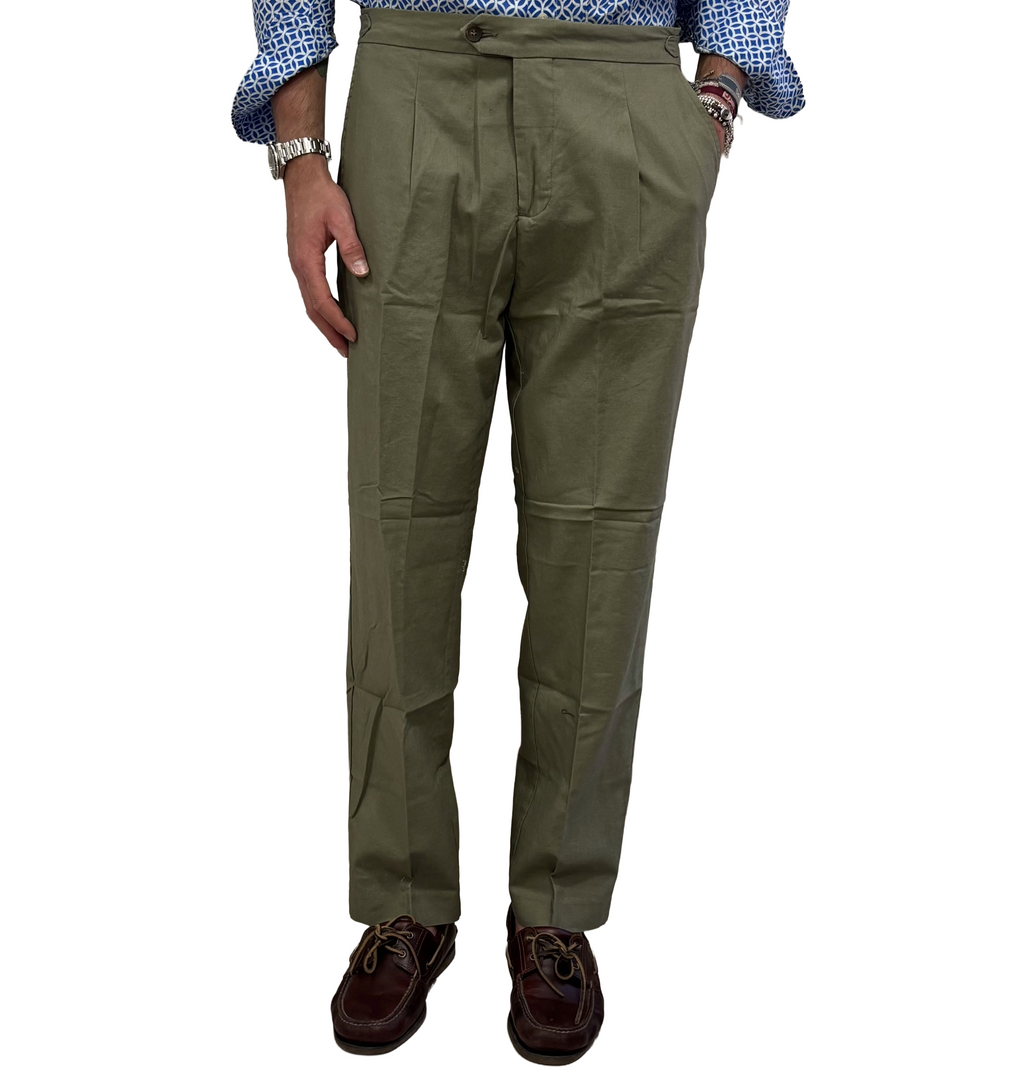Pantalone Squad lino e cotone modello Manfredi