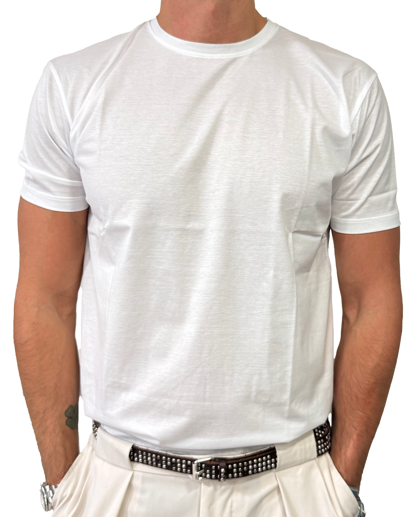 T-shirt in puro cotone filo di scozia
