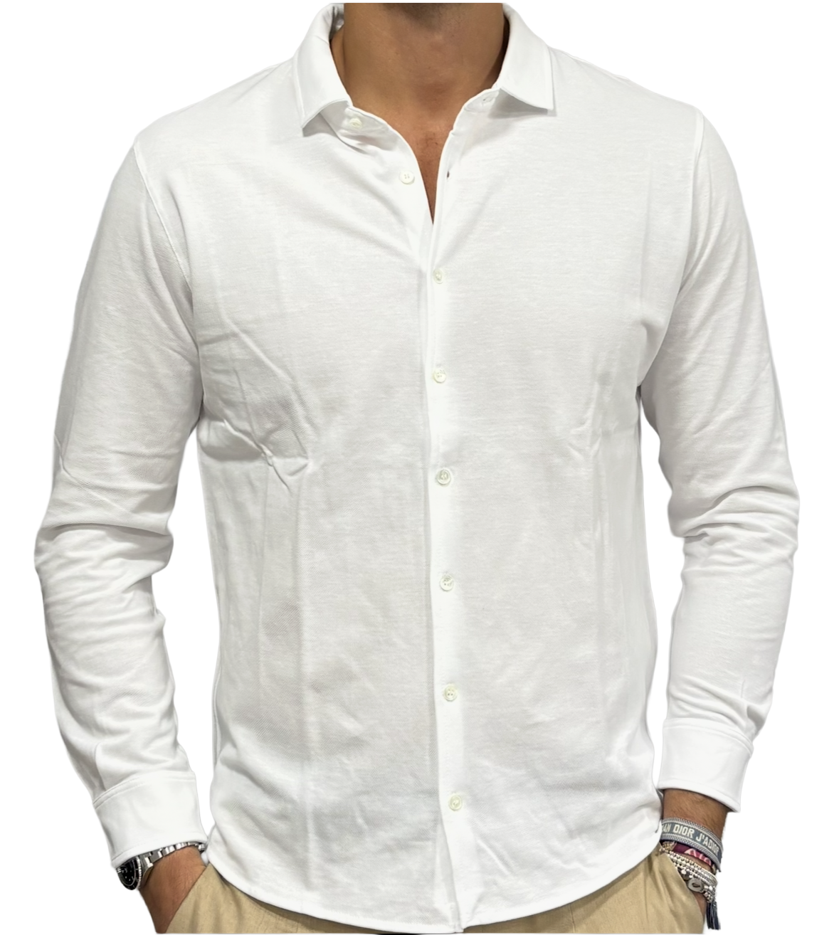 Pure cotton pique polo shirt