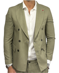 Bernese double-breasted pure linen jacket