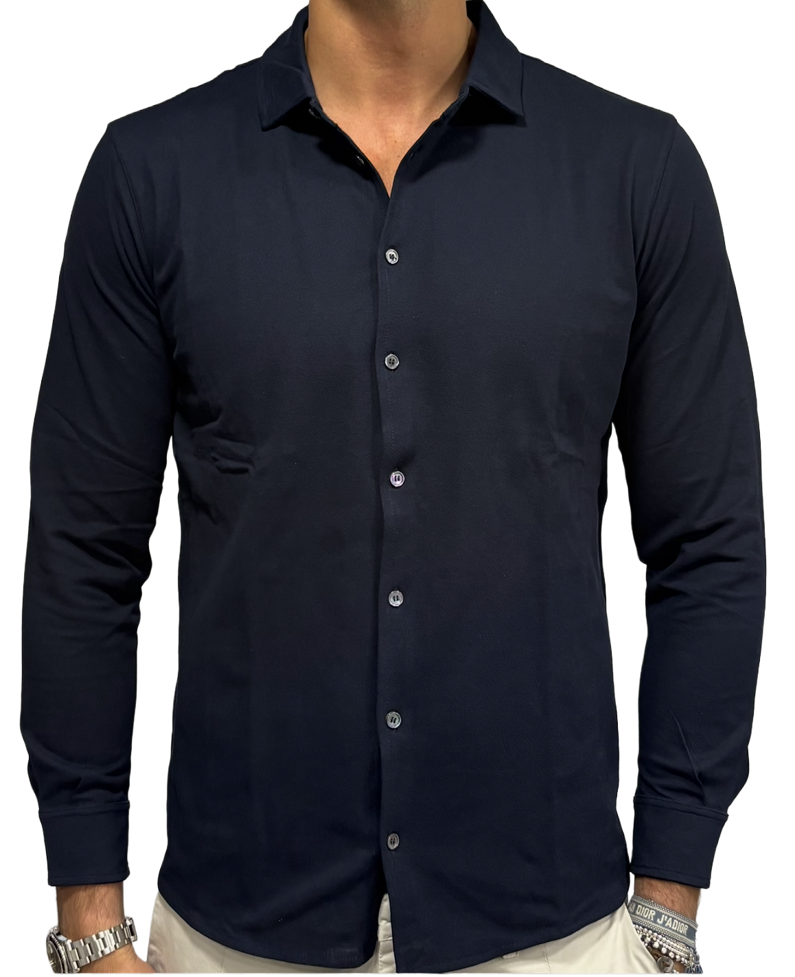 Pure cotton pique polo shirt