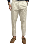 Pure cotton slim trousers