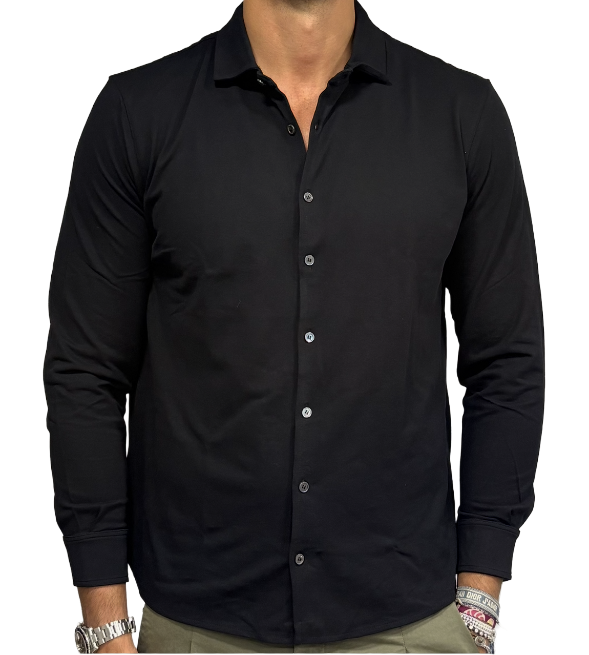 Pure cotton pique polo shirt